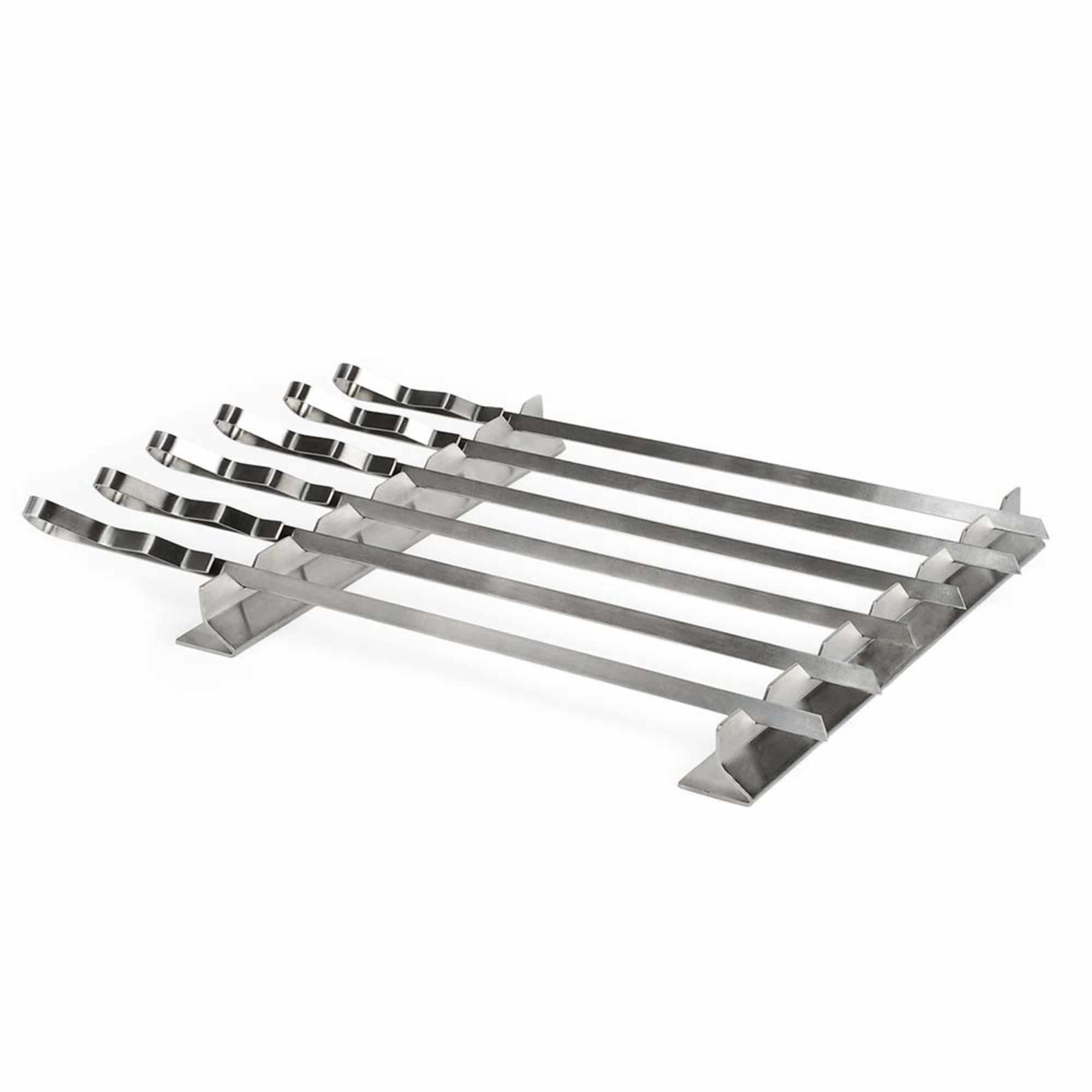 Stainless Steel Kabob Rack Set with Six Skewers