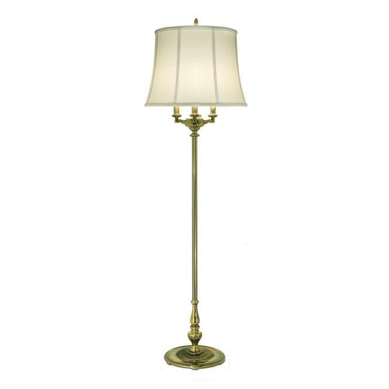 Oxidized Bronze 67" Floor Lamp with 3-Way Switch and Cream Shade