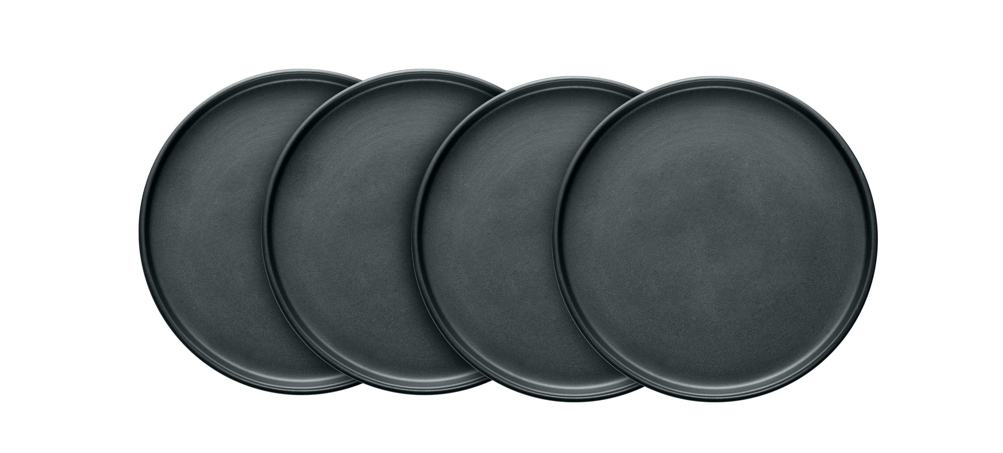 Gray Matte Ceramic Salad Plates Set, 4-Piece