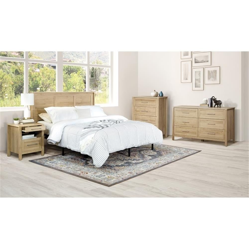 Stonebrook Canyon Oak 4-Piece Bedroom Set with USB Nightstand