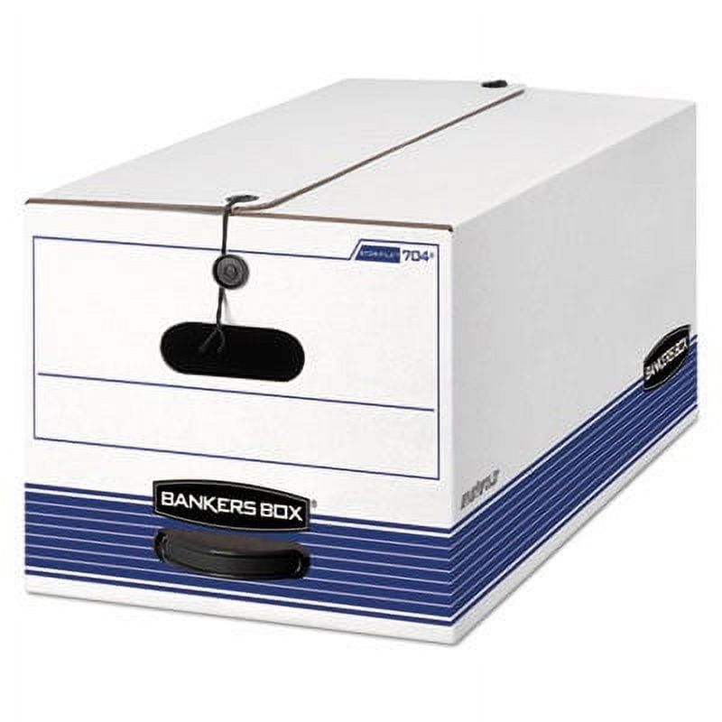 White and Blue Medium-Duty Corrugated Paper Storage Box