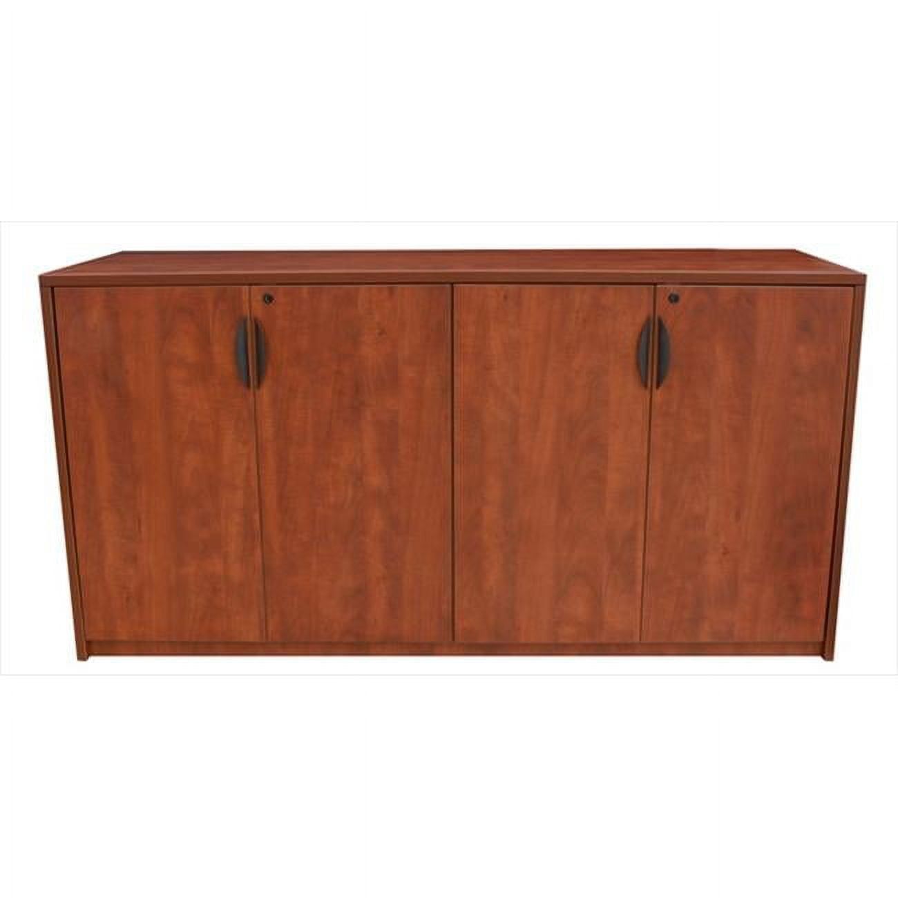 Cherry Melamine Laminate 72" Ergonomic Storage Cabinet with Locks