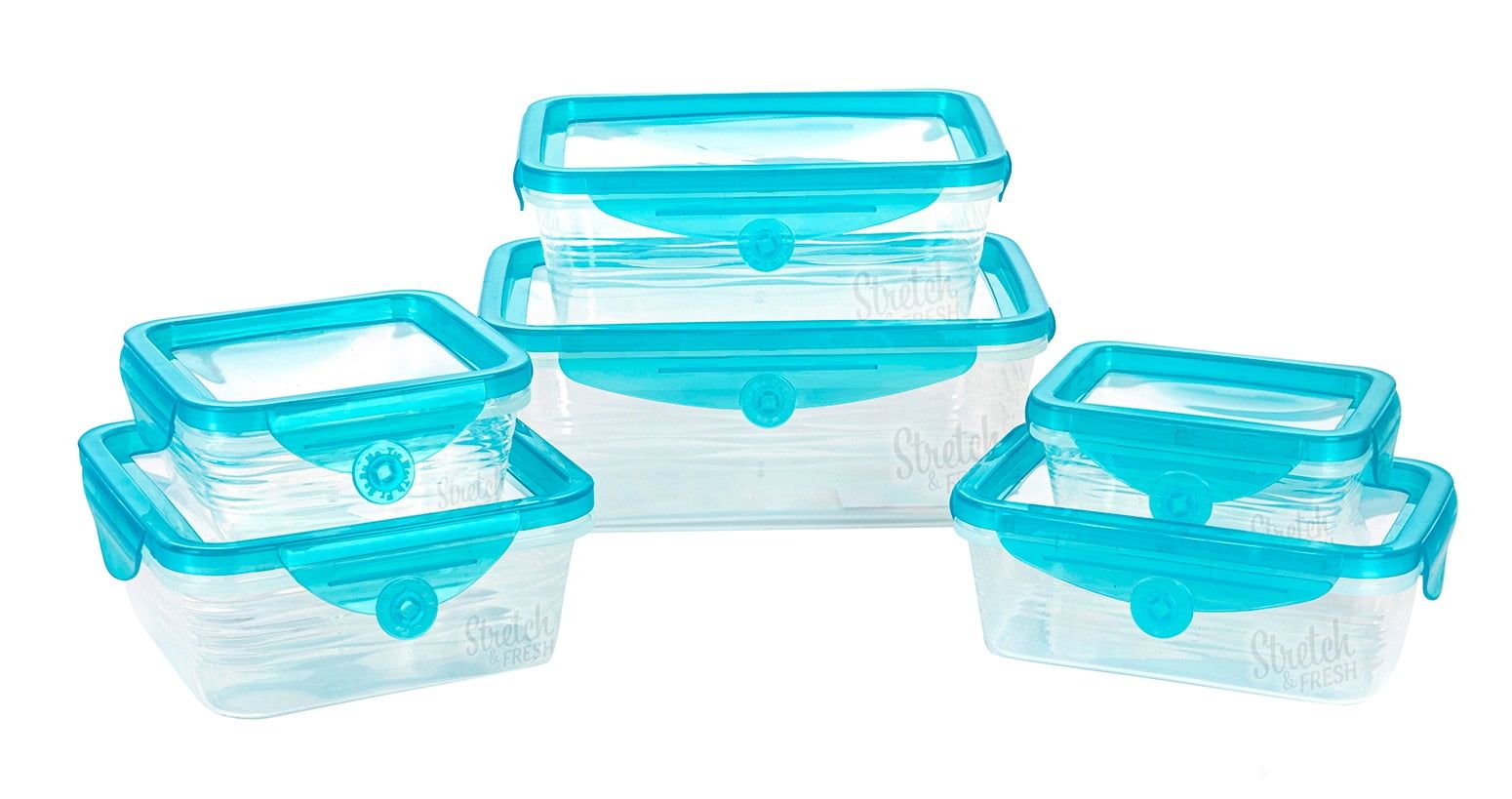 Stretch & Fresh Clear Plastic Food Storage Container Set