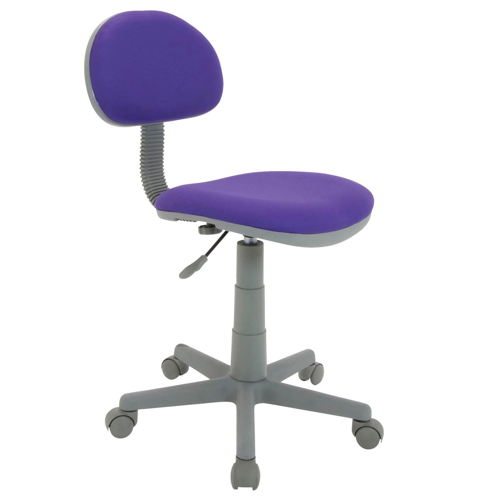 Deluxe Ergonomic Task Chair in Purple and Gray with Foam Cushion