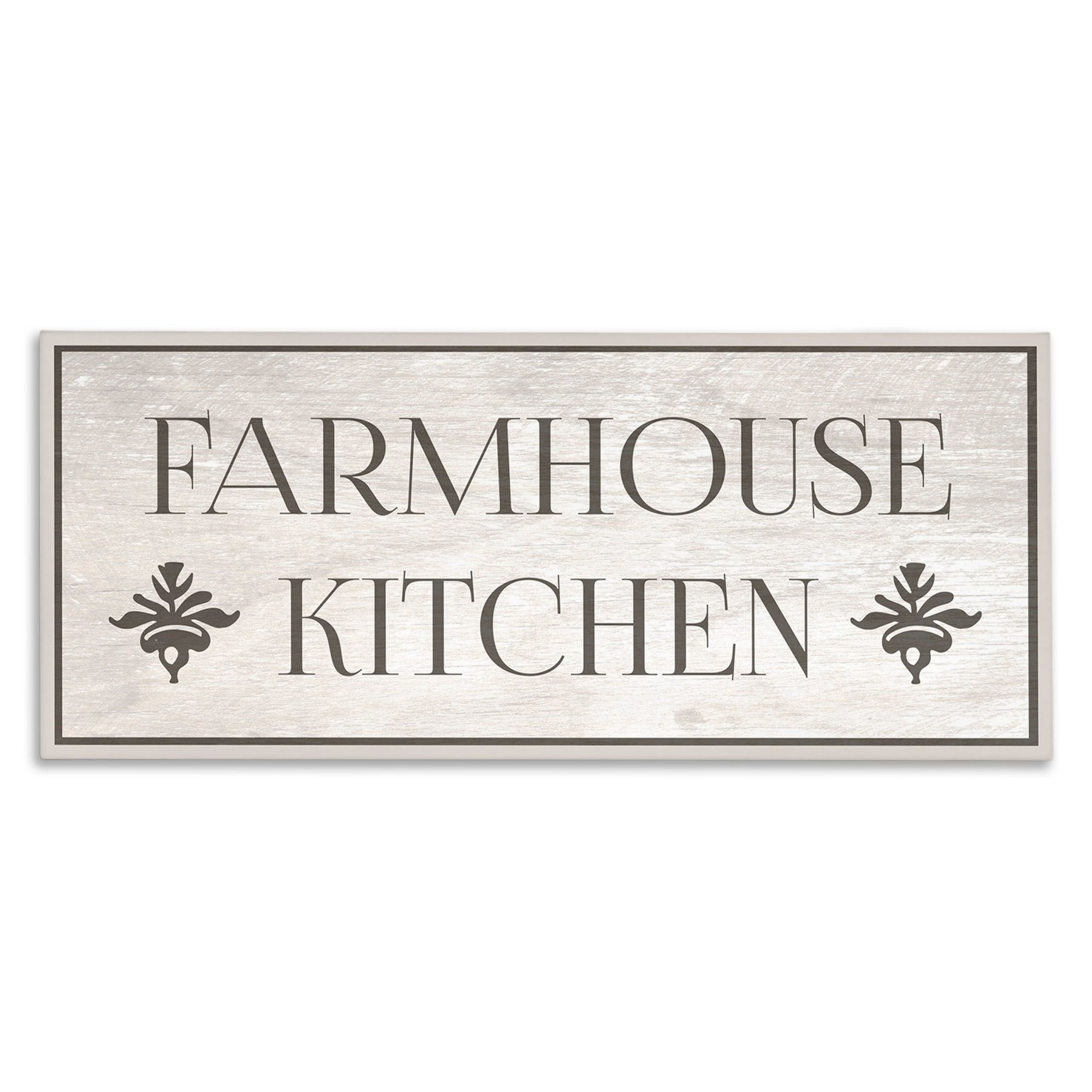 Farmhouse Kitchen Typography Canvas Art in Gray and White