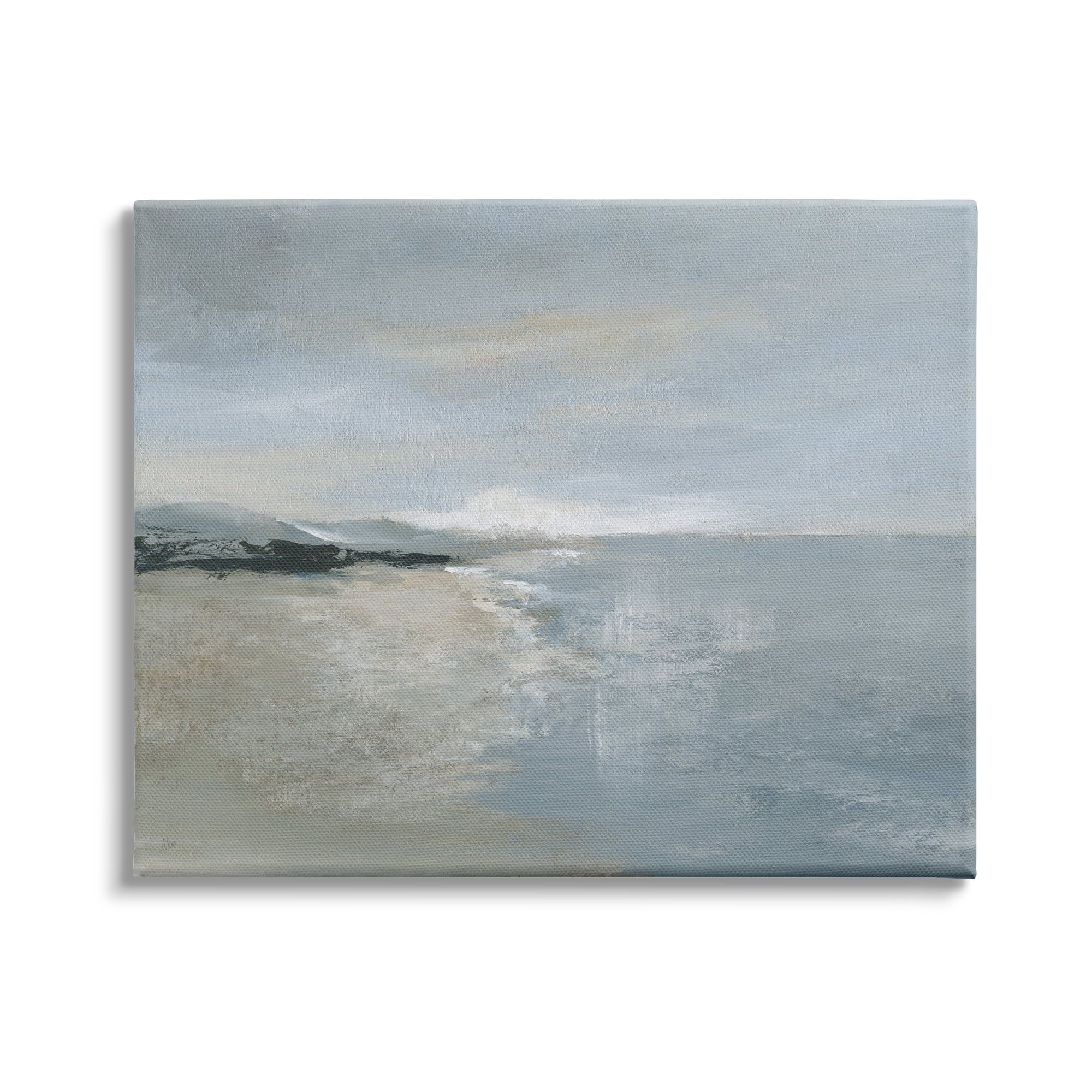 Murky Sky Coastal Abstract Landscape Canvas Wall Art, 30 x 24