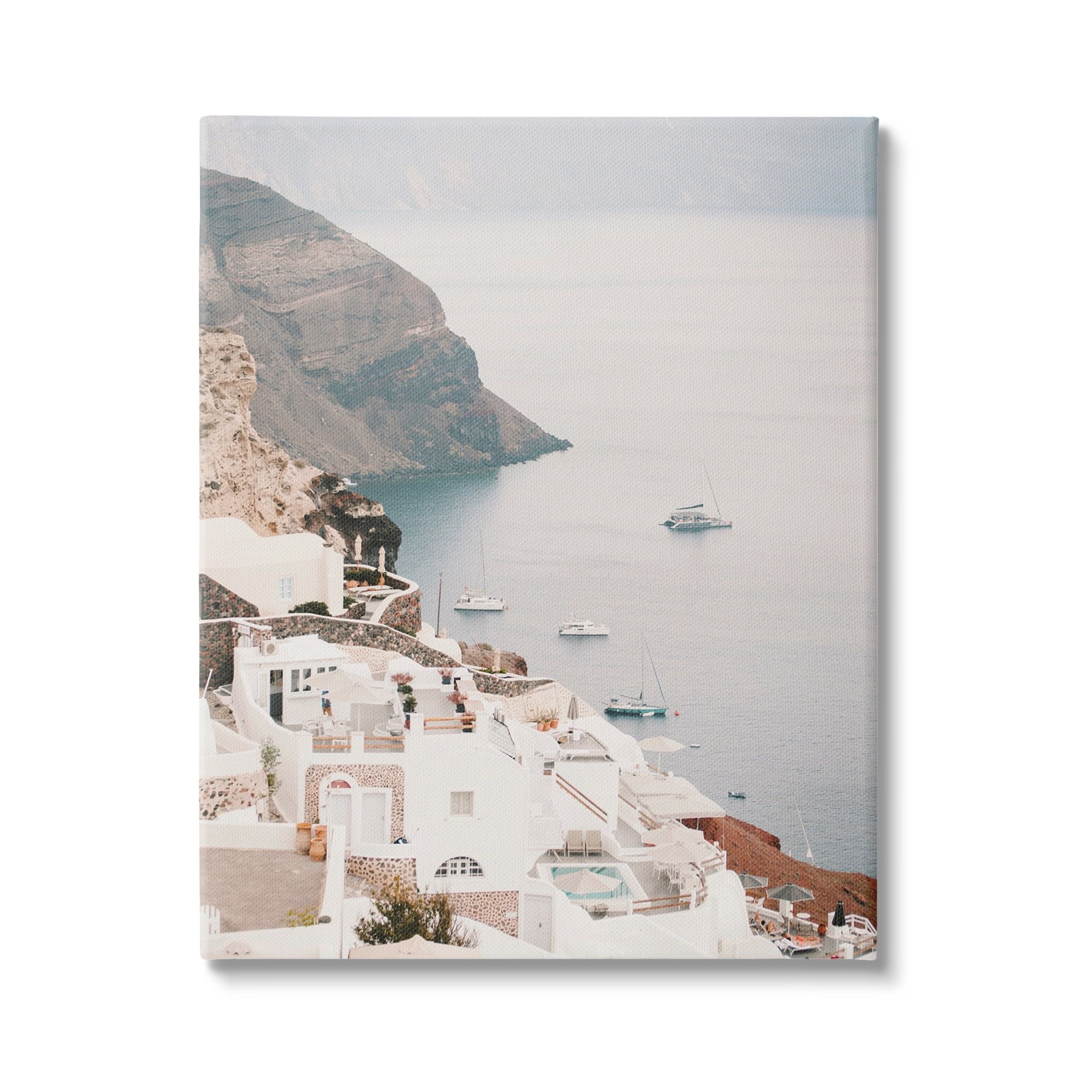 Coastal Port Town Landscape Photography Canvas Art Print, 24 x 30