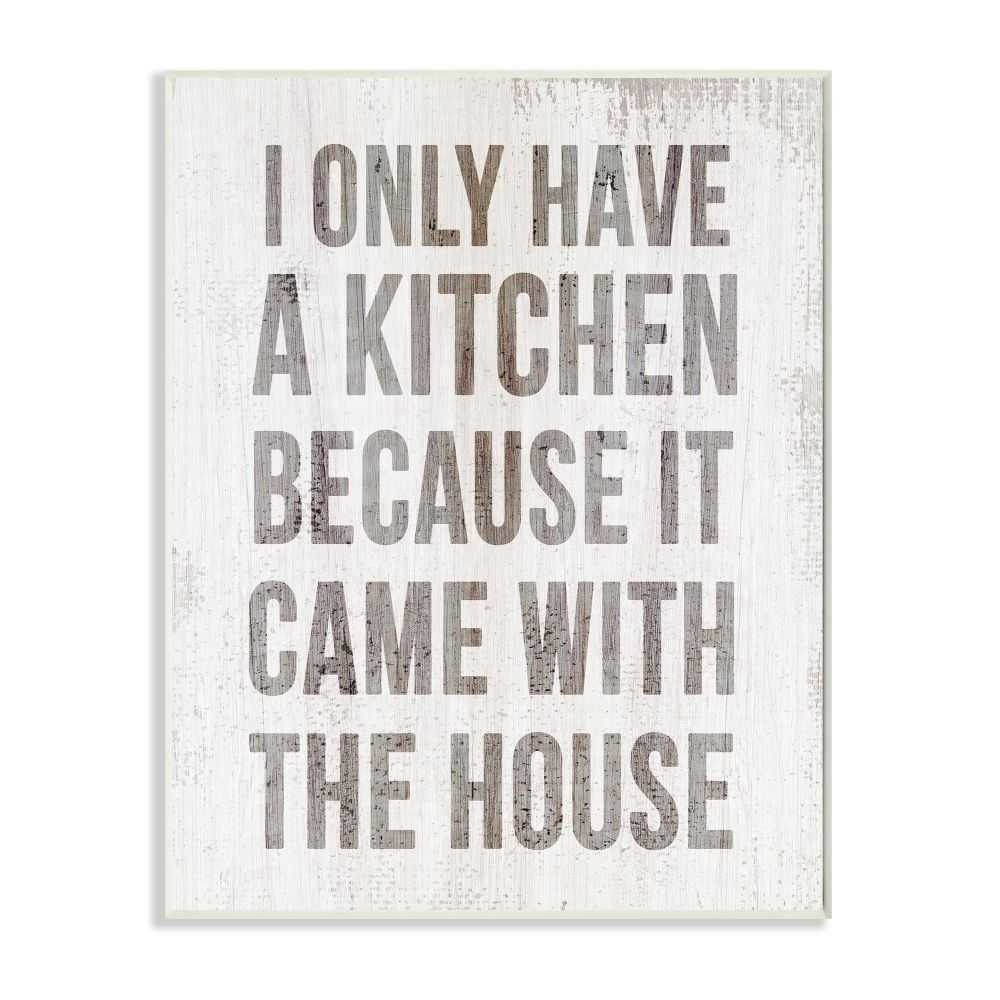 Rustic White MDF Kitchen Quote Wall Plaque, 10x15