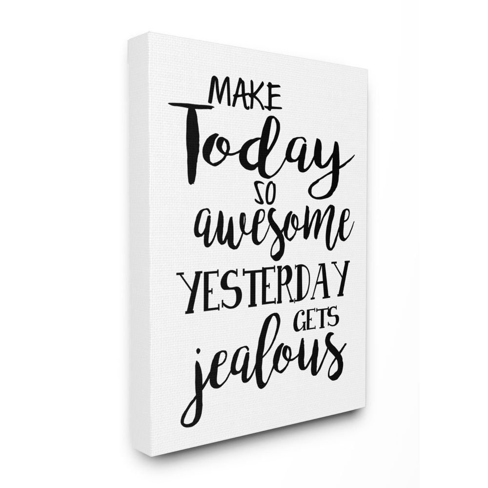 Black and White Motivational Quote Canvas Wall Art