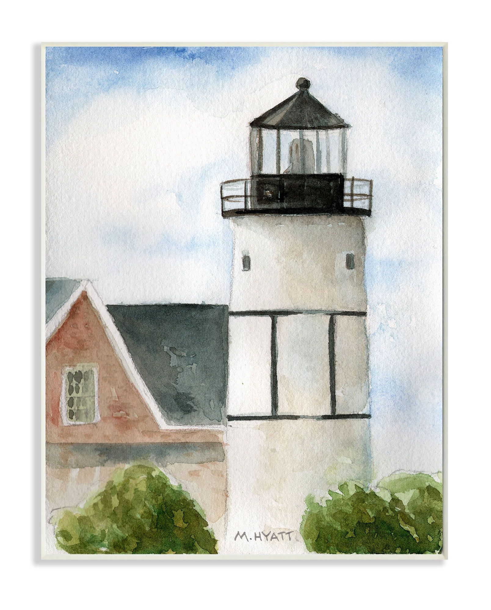 Sandy Neck Lighthouse Coastal Beach Wood Wall Art, 10 x 15