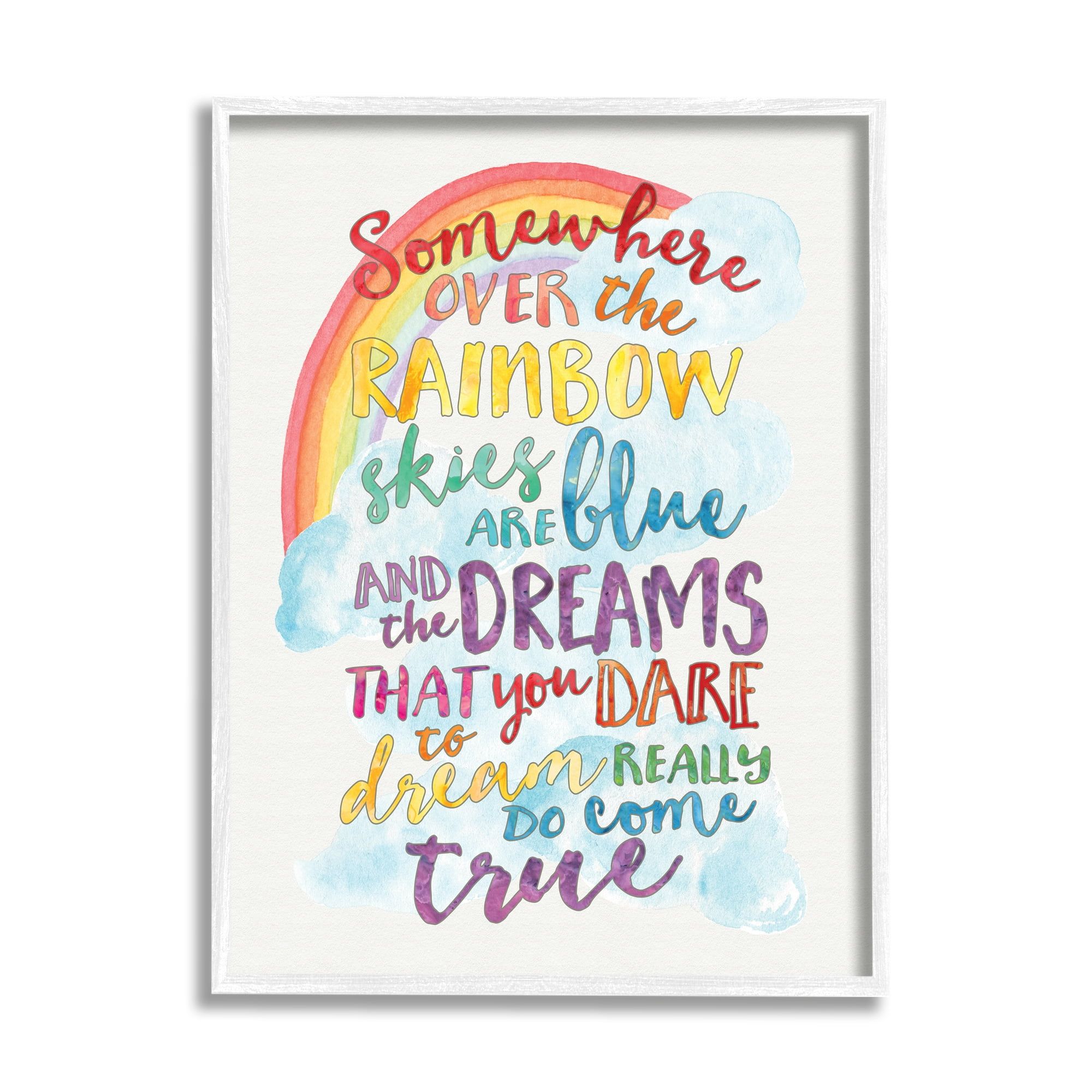 Somewhere Over the Rainbow Kids Framed Art Print