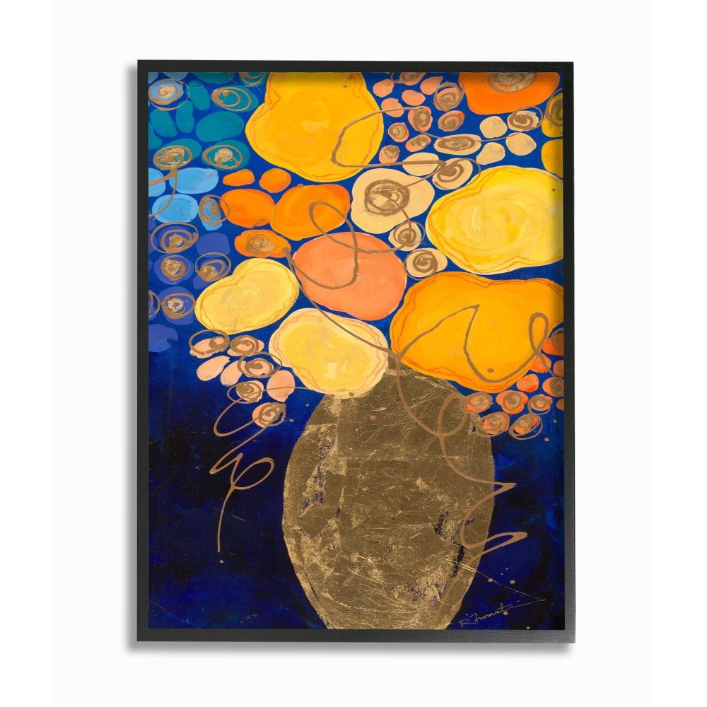 Colorful Abstract Floral Canvas Print for Kids Nursery