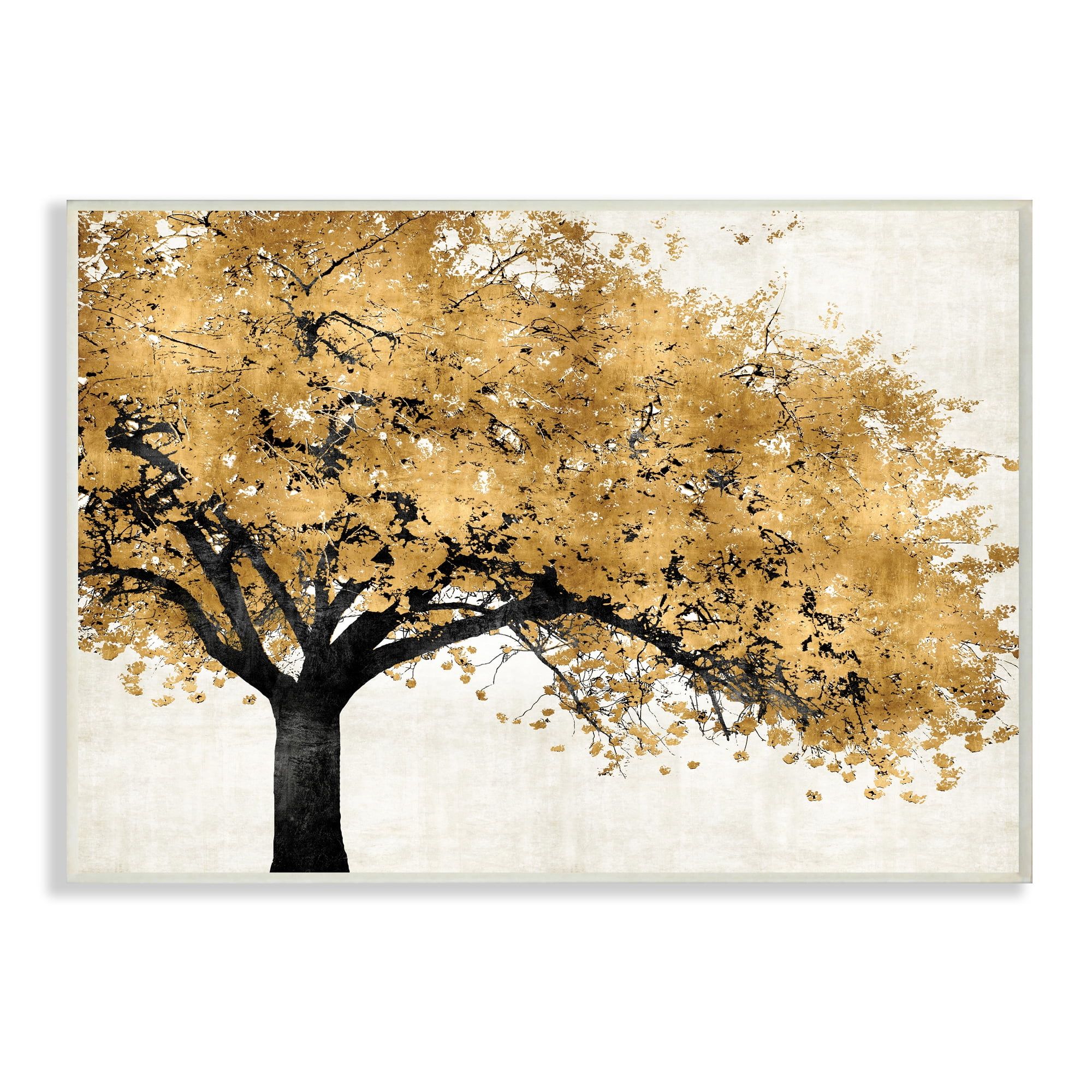 Autumn Tree with Golden Leaves Wood Wall Art, 10 x 15