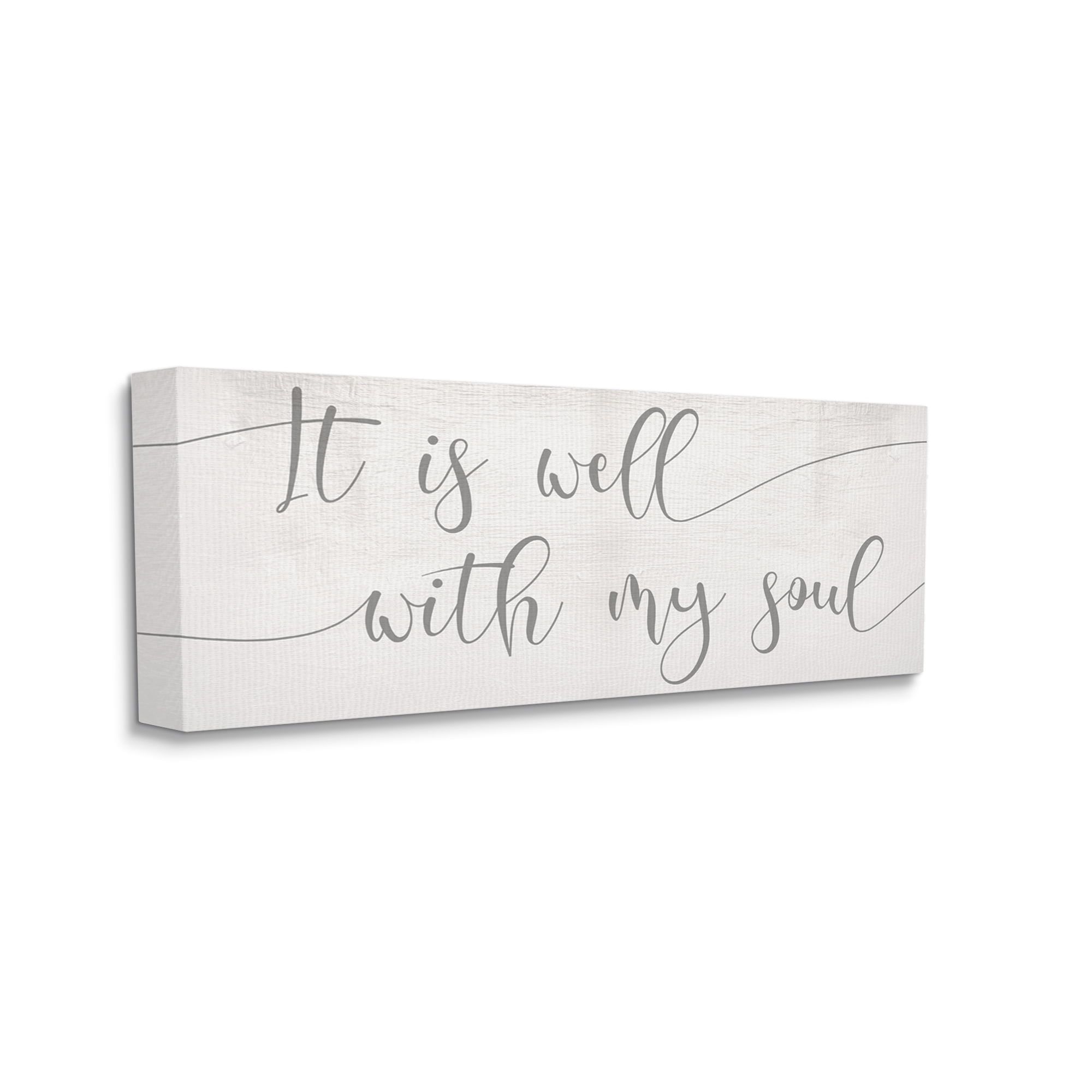 Soft Grey Script Motivational Quote Canvas Wall Art, 13 x 30