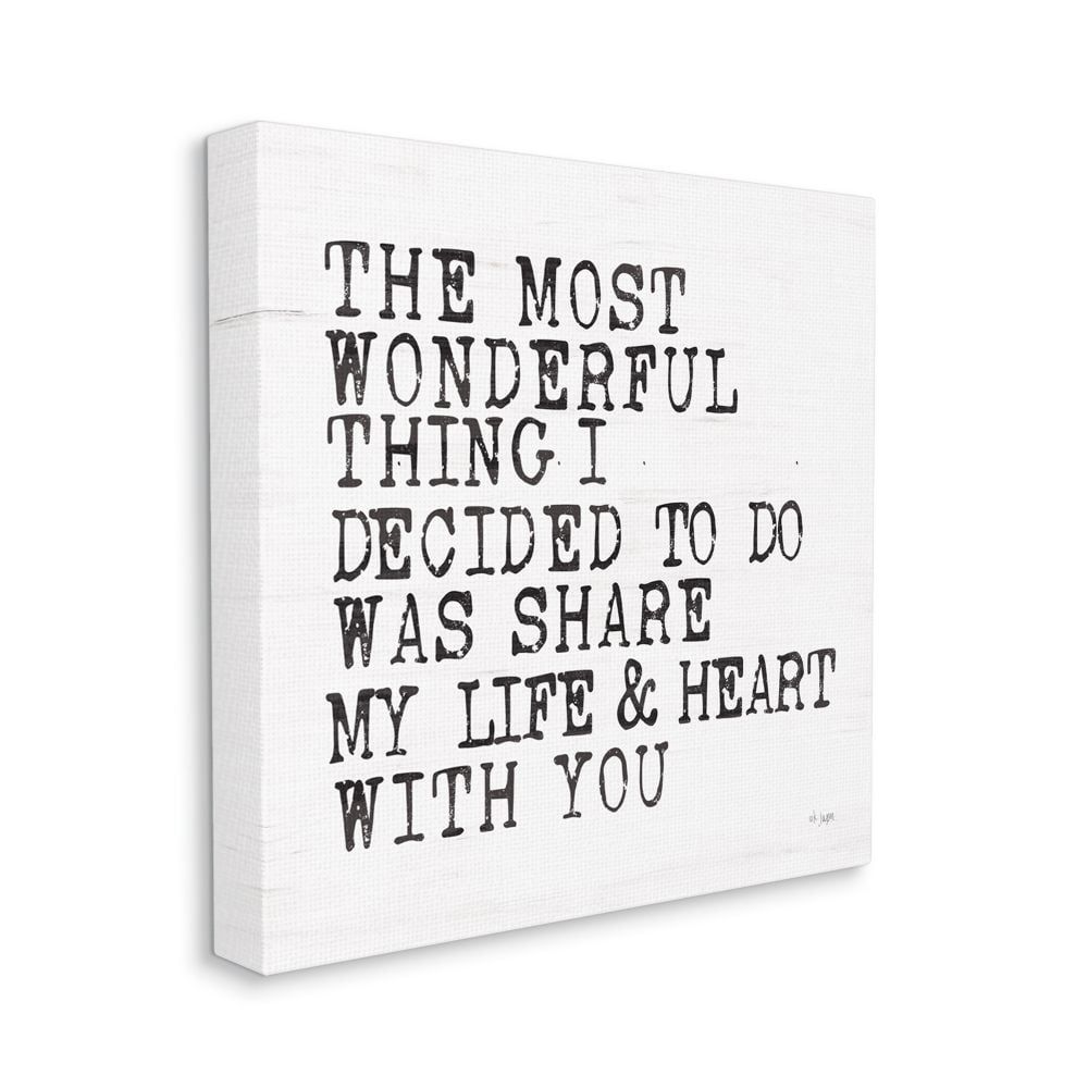 24" x 24" White Canvas Motivational Quote Wall Art