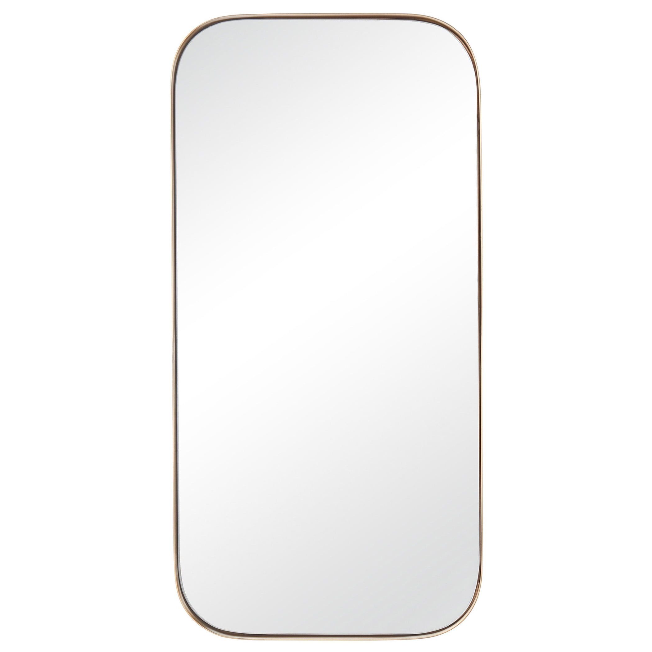 Minimalist Gold Framed Rectangular Wall Mirror