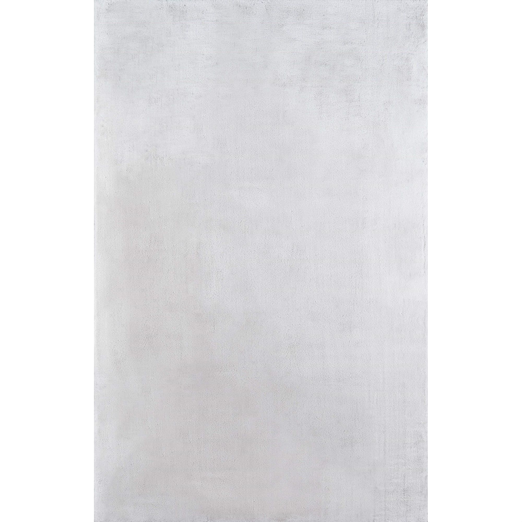 Gray Rectangular 5' x 7' Solid Shag Synthetic Rug