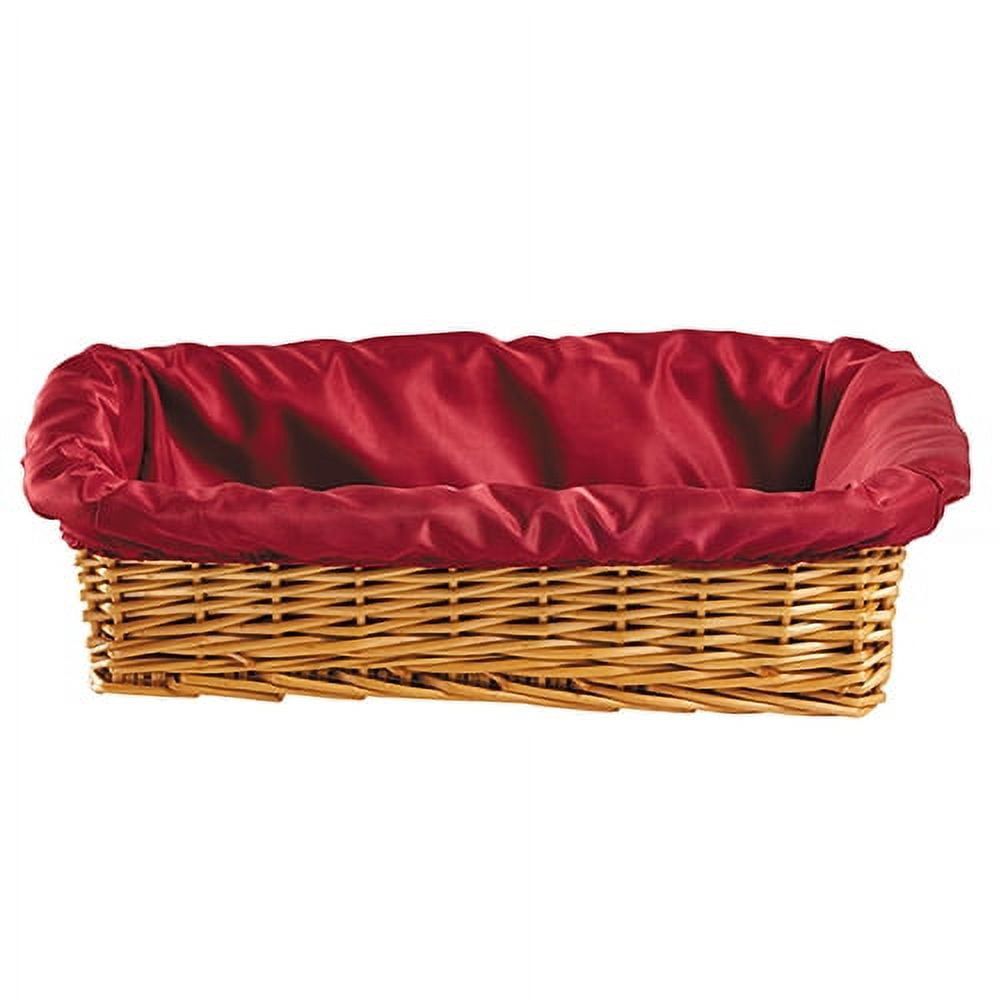 Modern Rectangular Woven Reed Basket with Cotton Liner