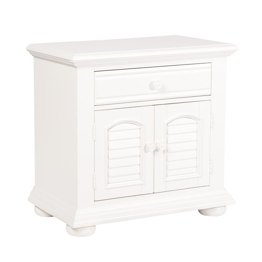 Cottage White 1-Drawer 2-Door Nightstand