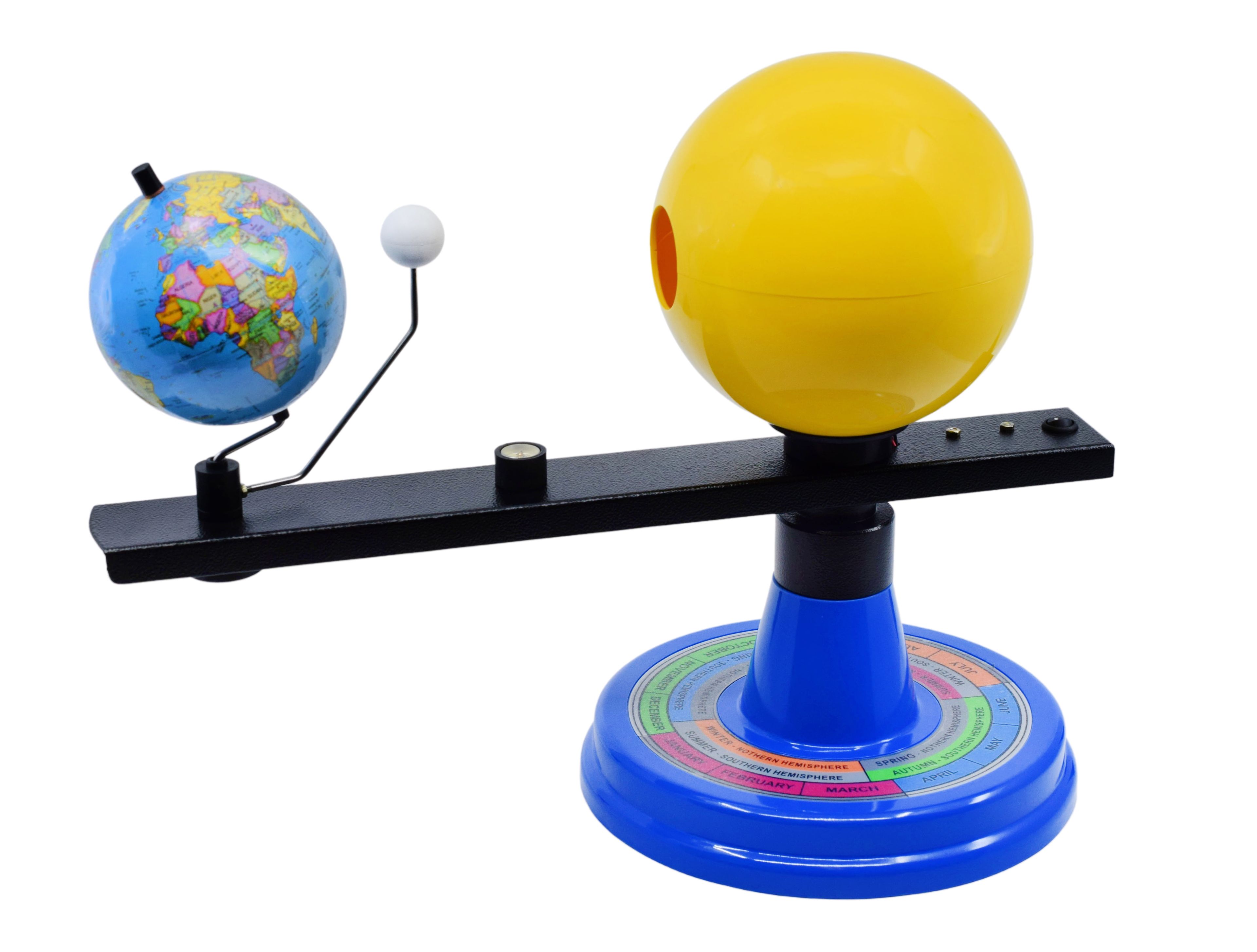 Illuminated Sun, Earth, and Moon Orbital Model with Experiment Guide