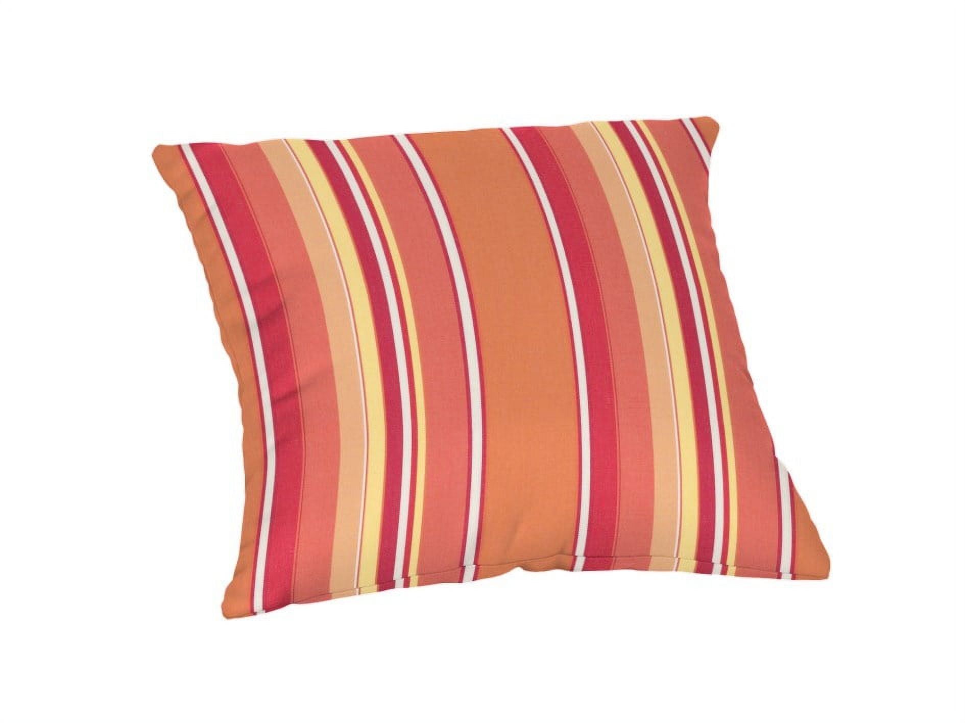 Dolce Mango 16" Square Striped Outdoor Throw Pillow