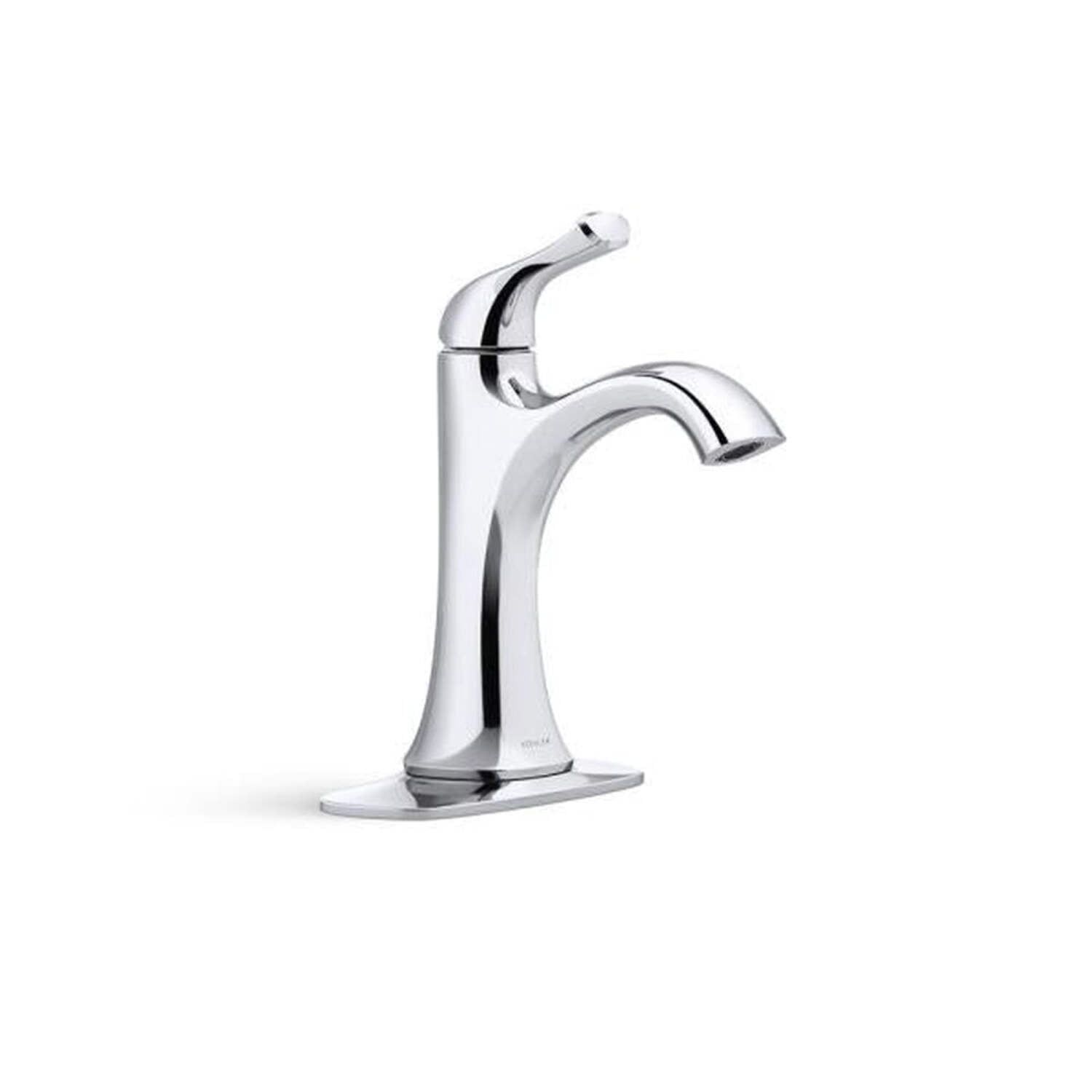 Polished Chrome Single Handle Mid Arc Bathroom Faucet