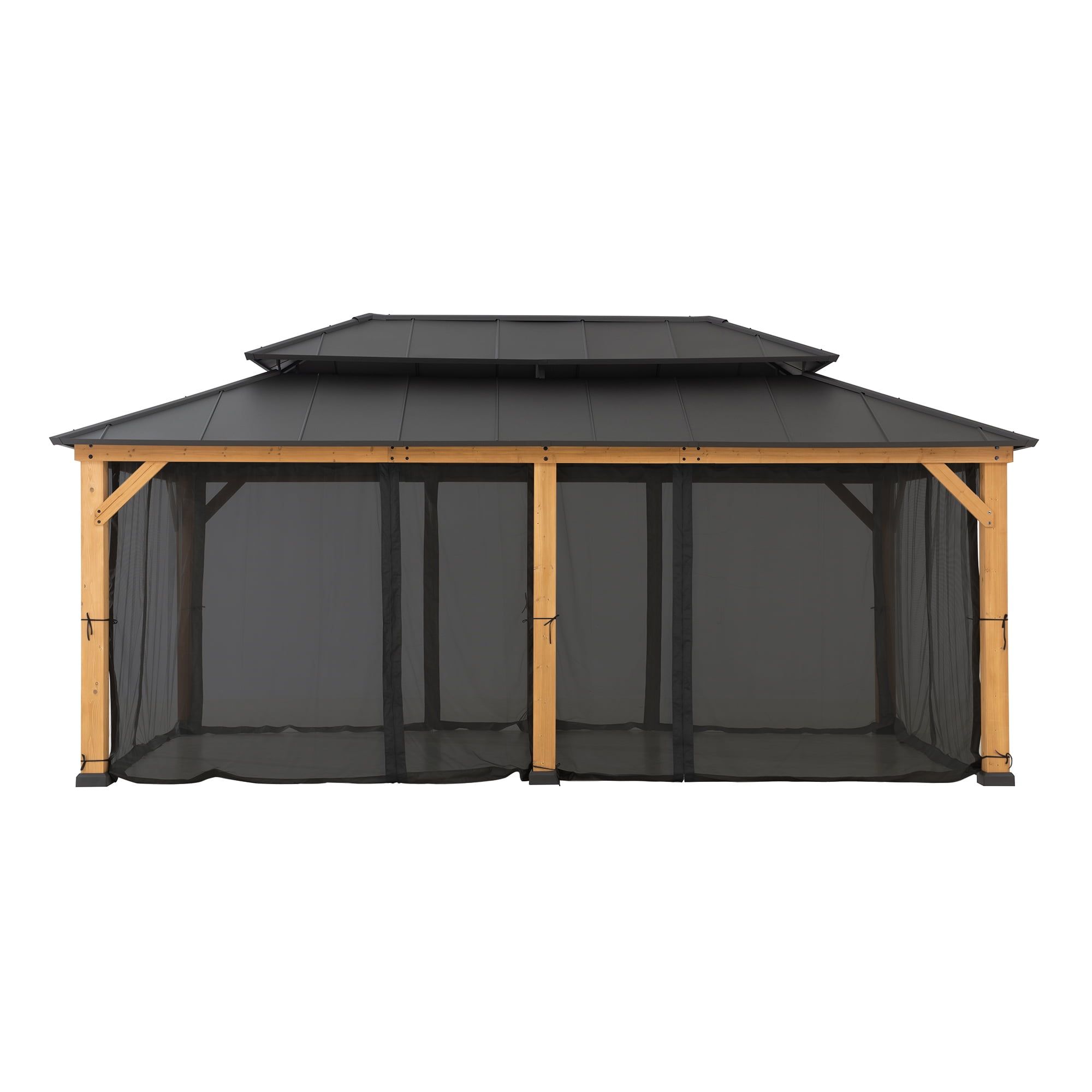 Sunjoy Black Weather-Resistant Mosquito Netting for 12' x 20' Gazebos