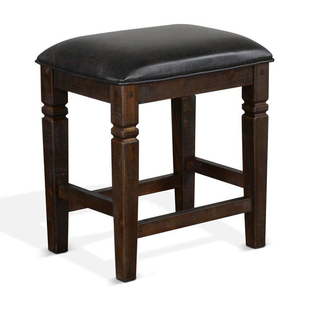 Tobacco Leaf Mahogany 24" Backless Wood Stool