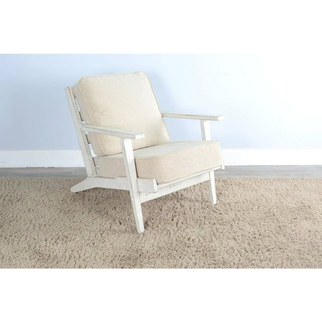 White Sand Mahogany Traditional Accent Chair