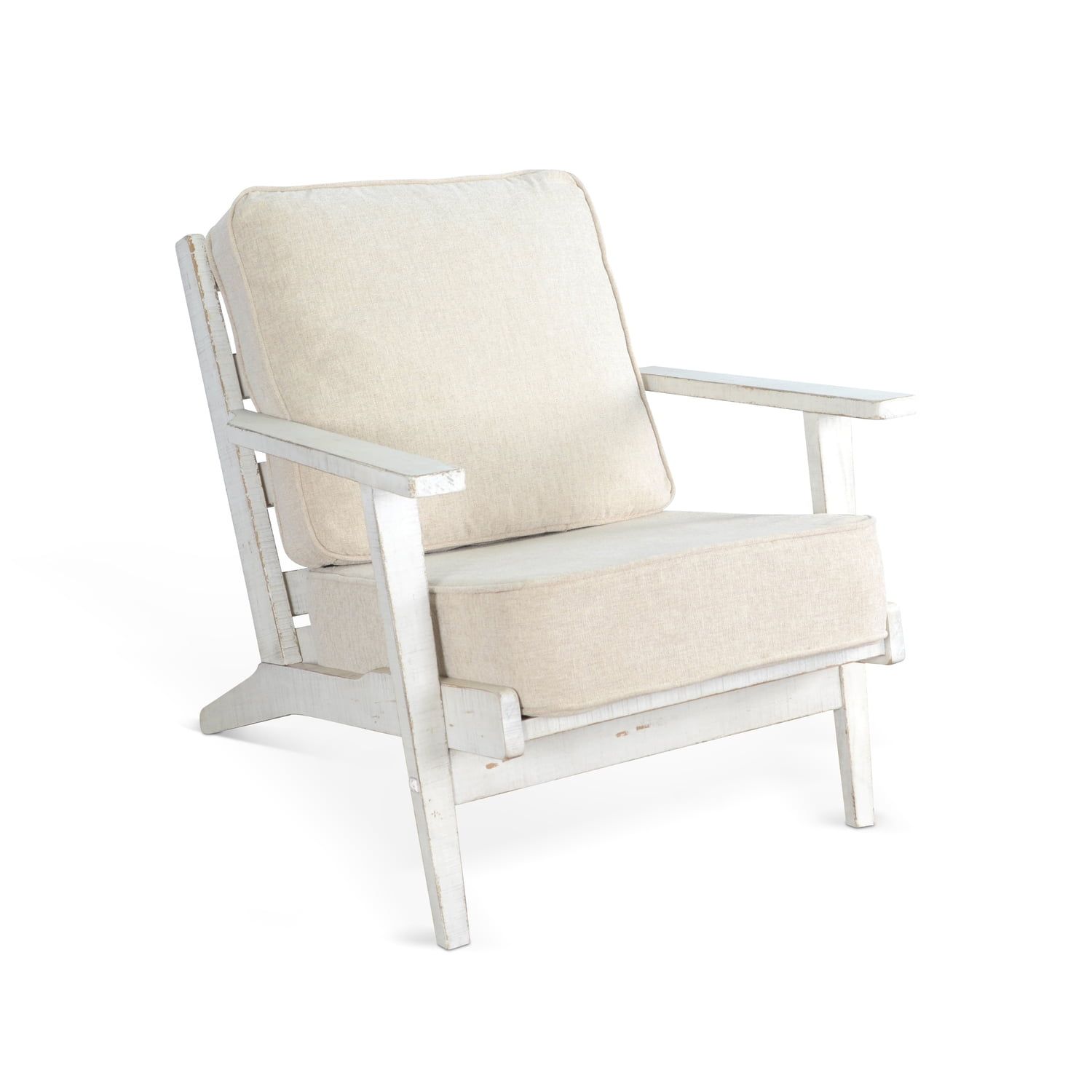 White Sand Mahogany Traditional Accent Chair