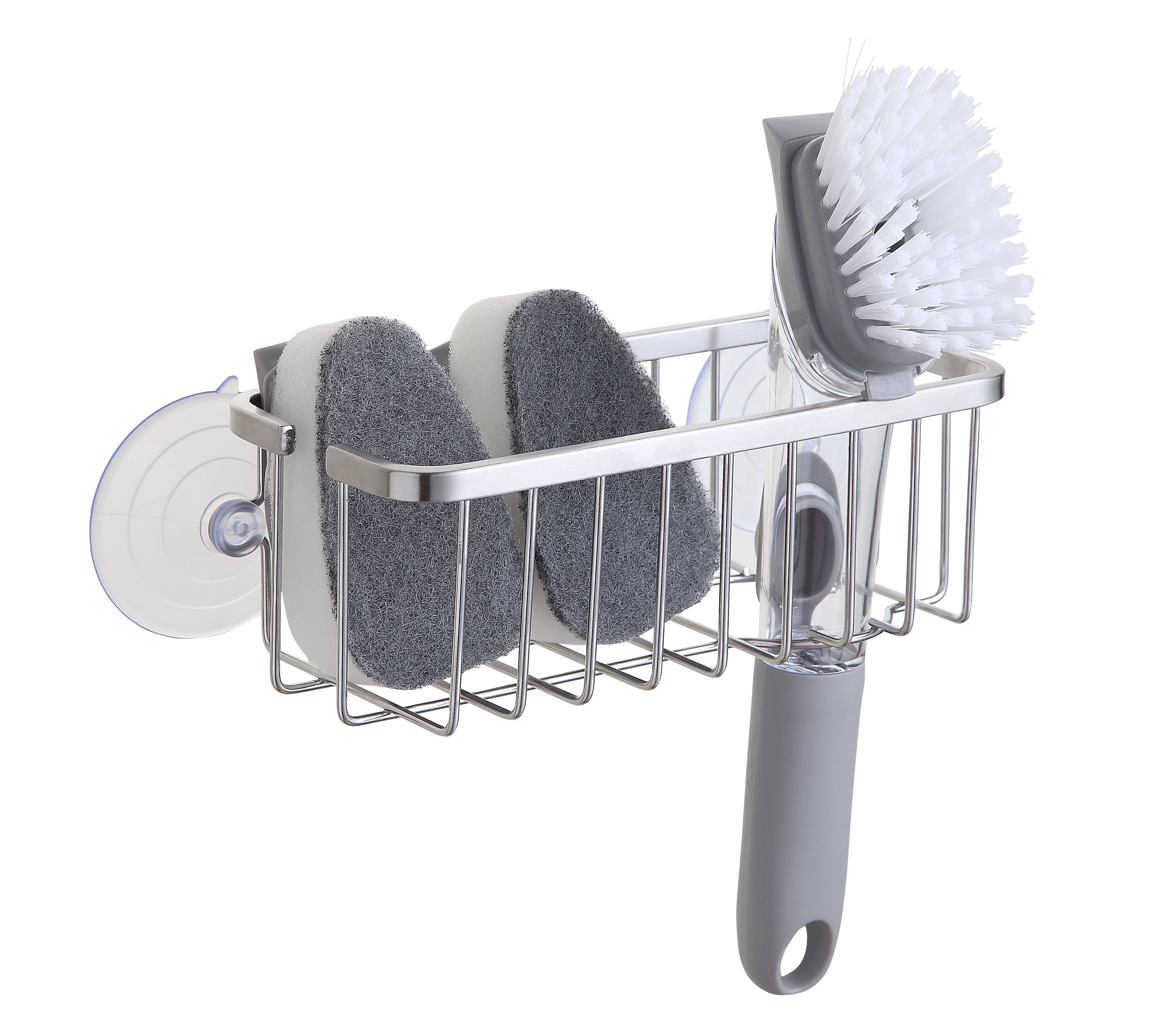 Brushed Stainless Steel Suction Kitchen Sink Holder