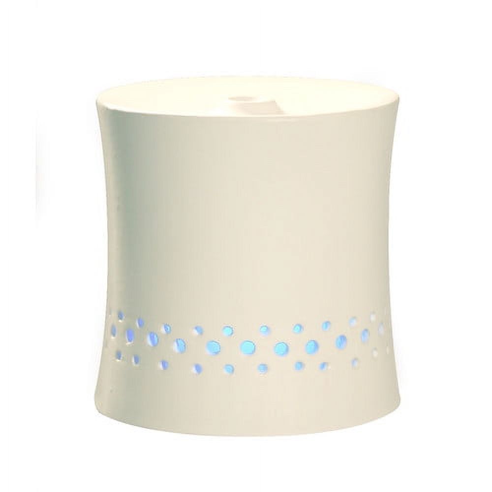 White Ceramic Ultrasonic Aroma Diffuser with 100-ml Capacity