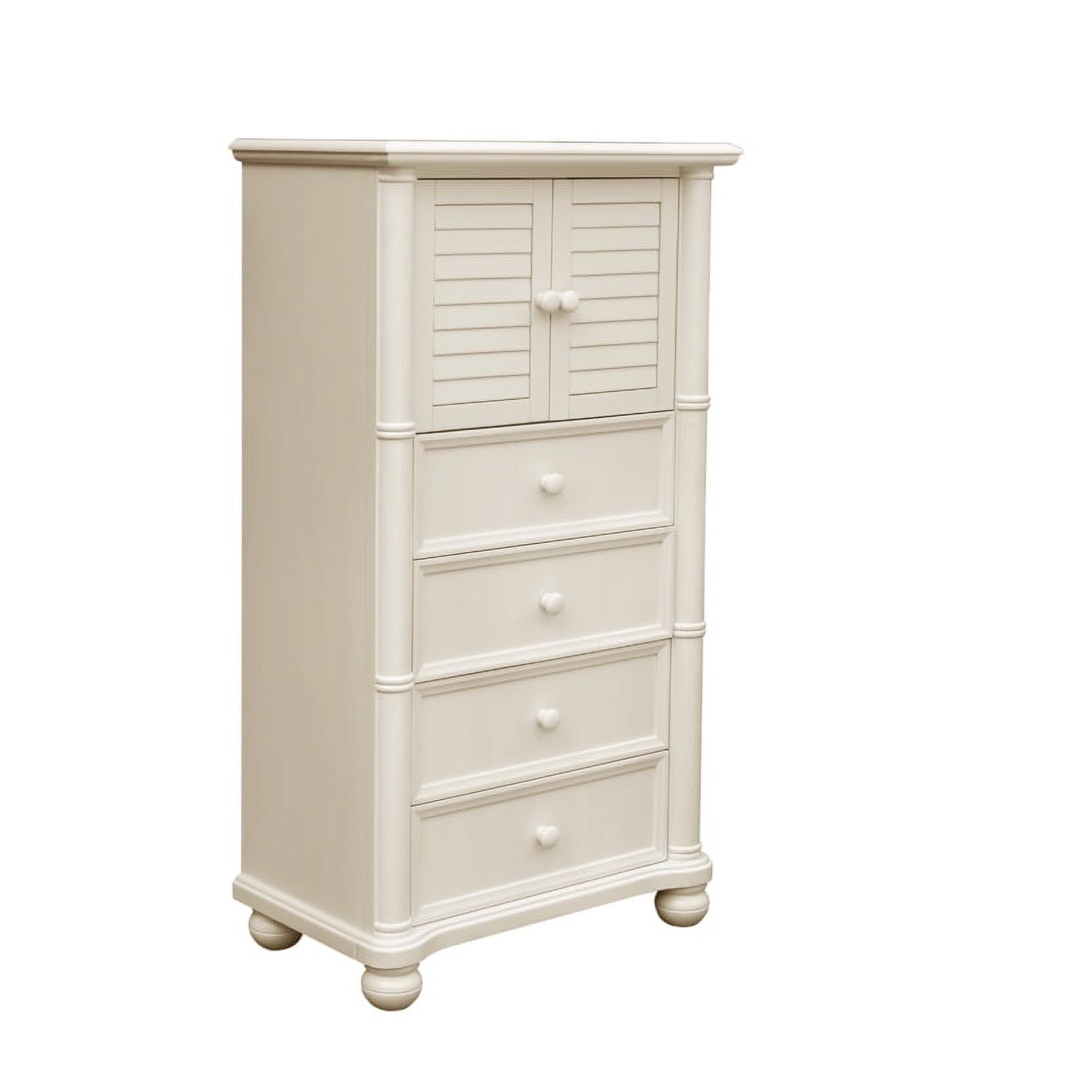 Coastal Cottage Charm Antique White Bedroom Chest