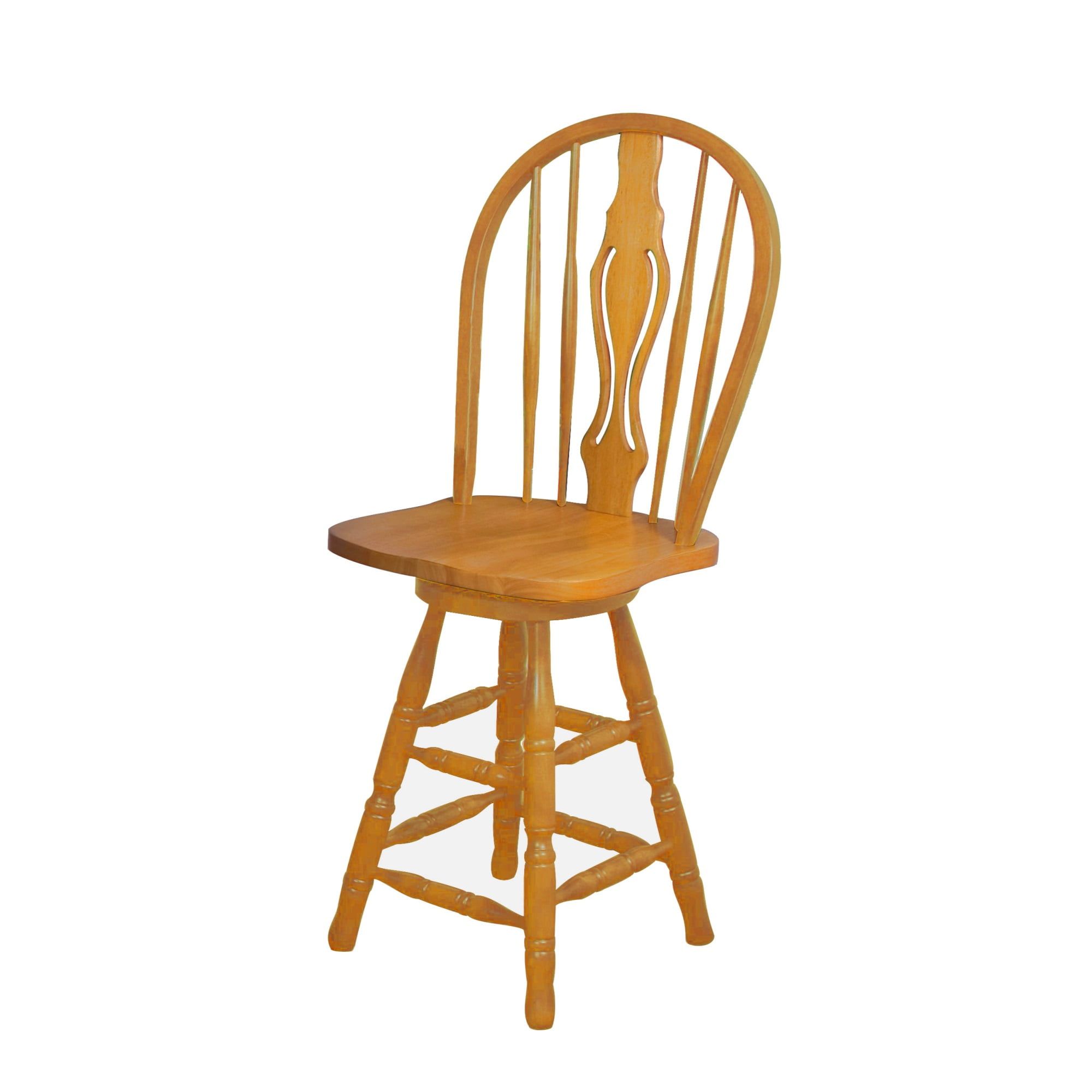 Light Oak Swivel Adjustable Saddle Style Barstool