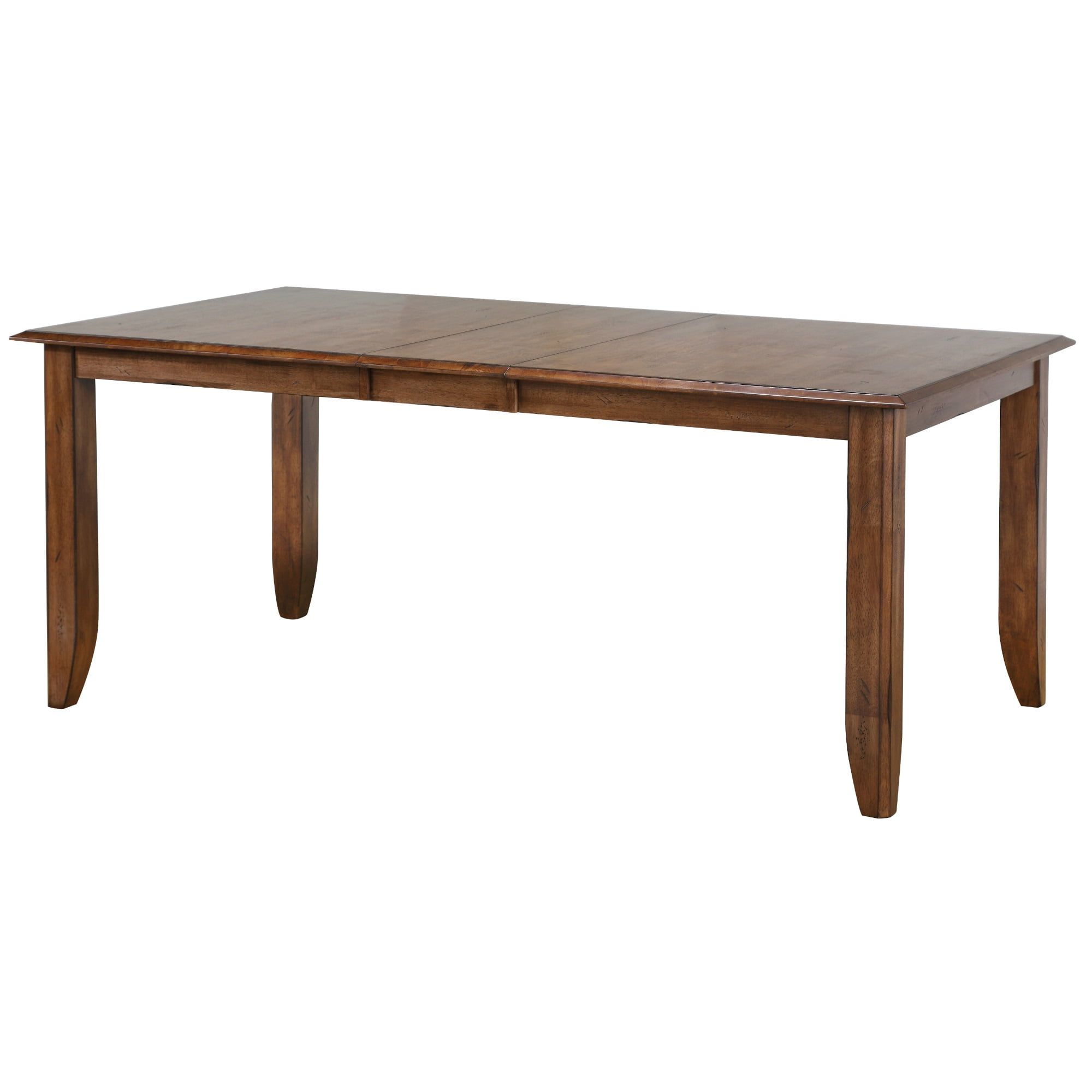 Brown Wood Extendable Farmhouse Dining Table for Eight