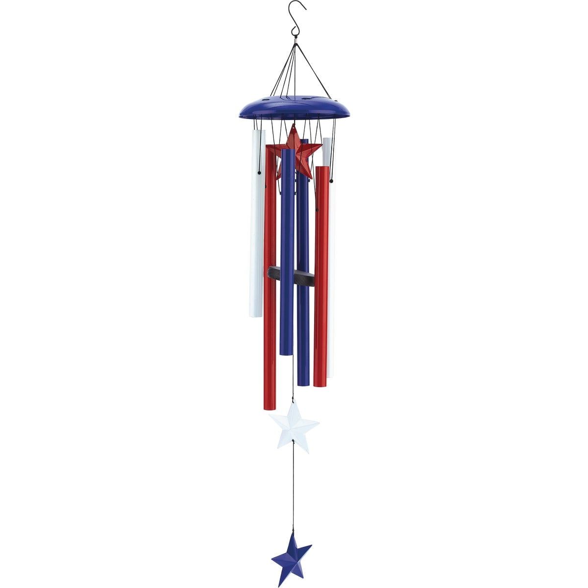 36" Patriotic Red, White, and Blue Metal Wind Chime