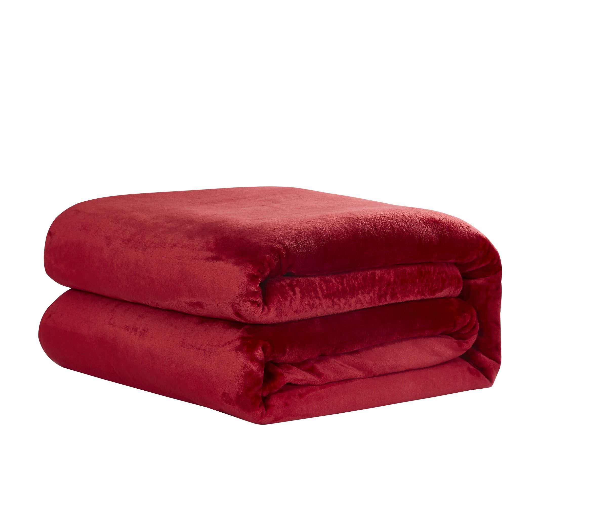 Red Full/Queen Super Soft Reversible Fleece Blanket