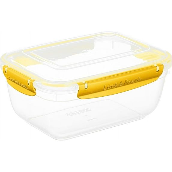 Yellow BPA-Free Plastic Meal Prep Jar with Airtight Seal
