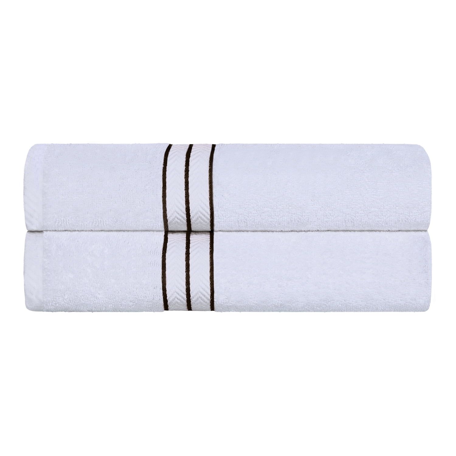 Superior Turkish Cotton Ultra-Plush White Bath Towel Set