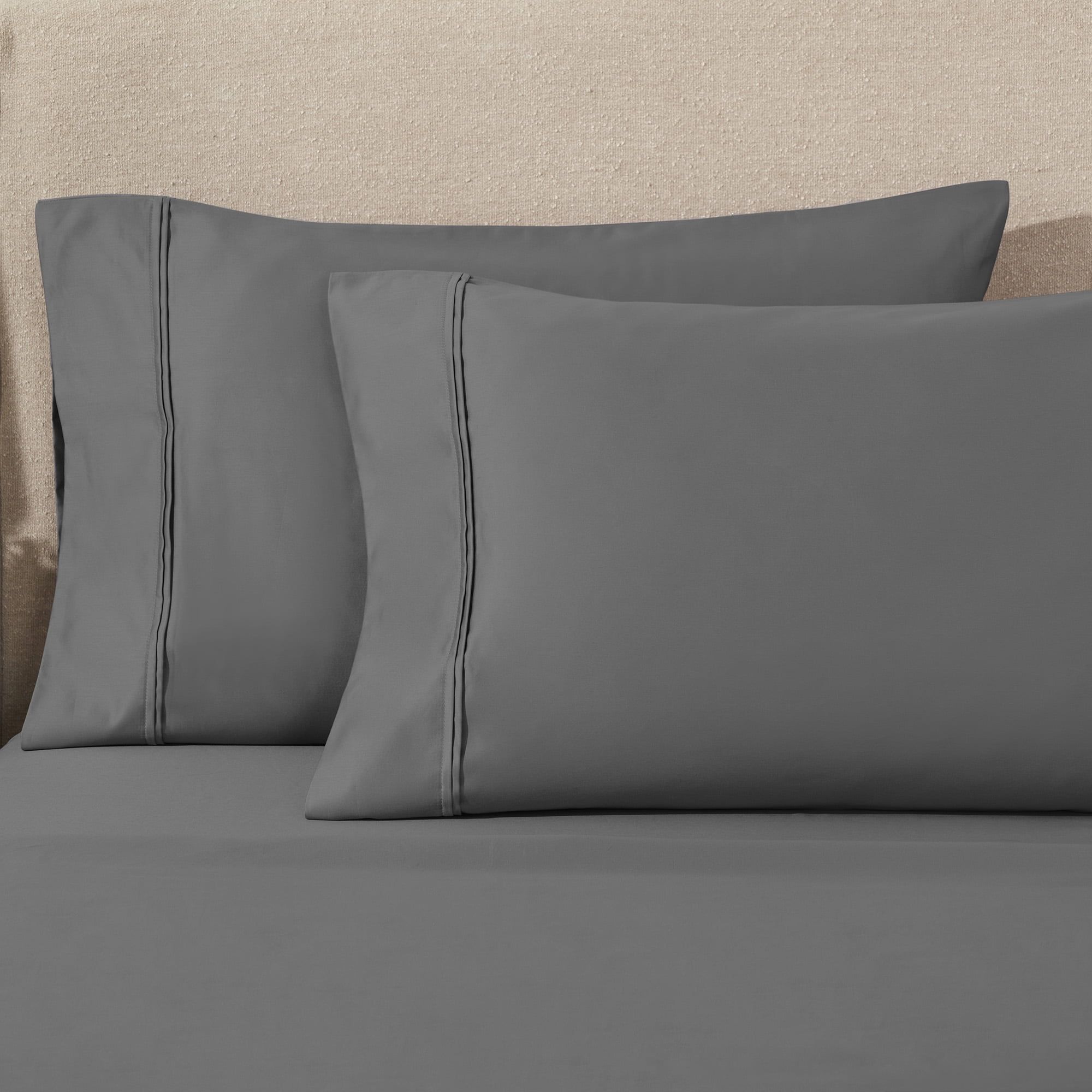 Full Charcoal Egyptian Cotton Embroidered Sheet Set