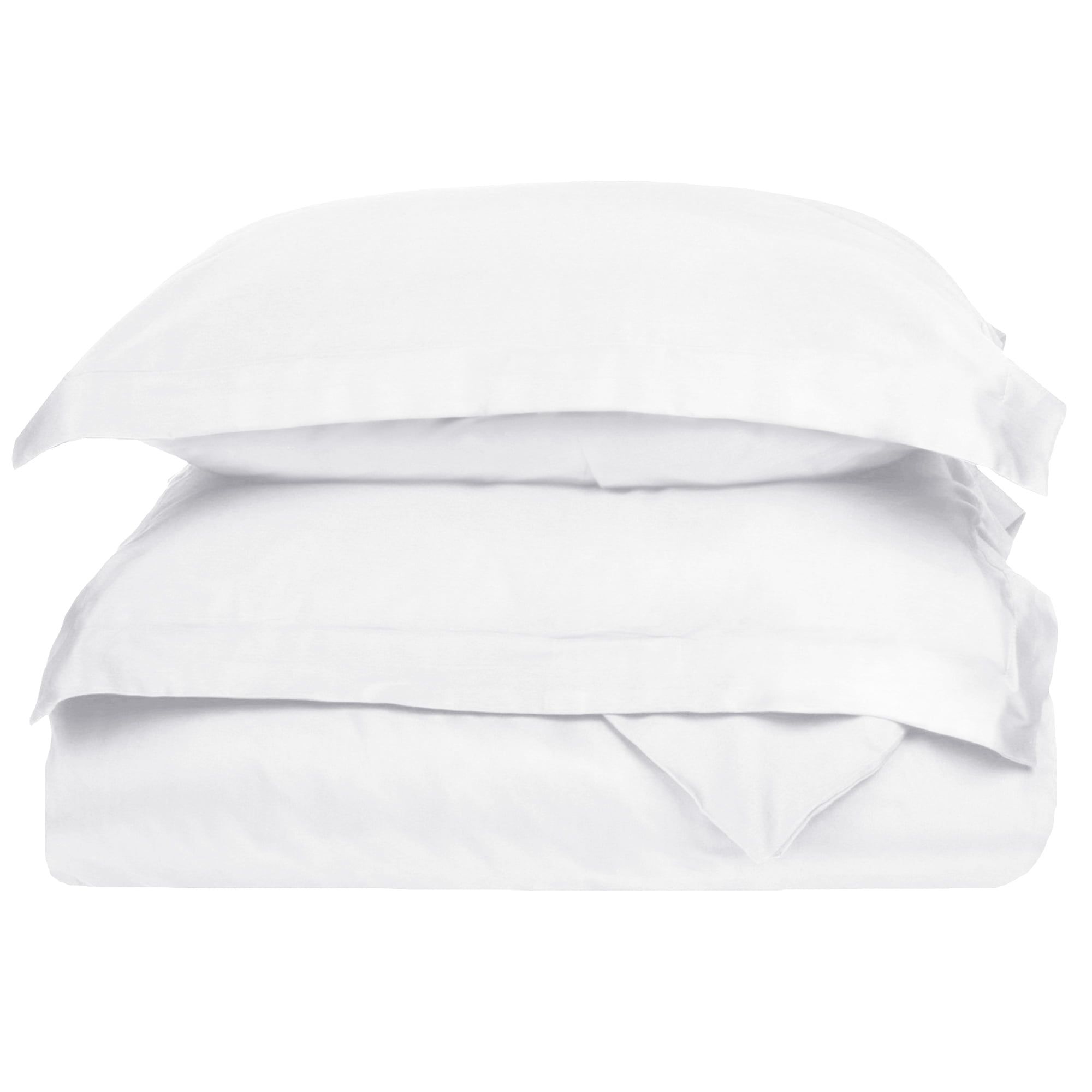 White Egyptian Cotton Full/Queen Duvet Cover Set