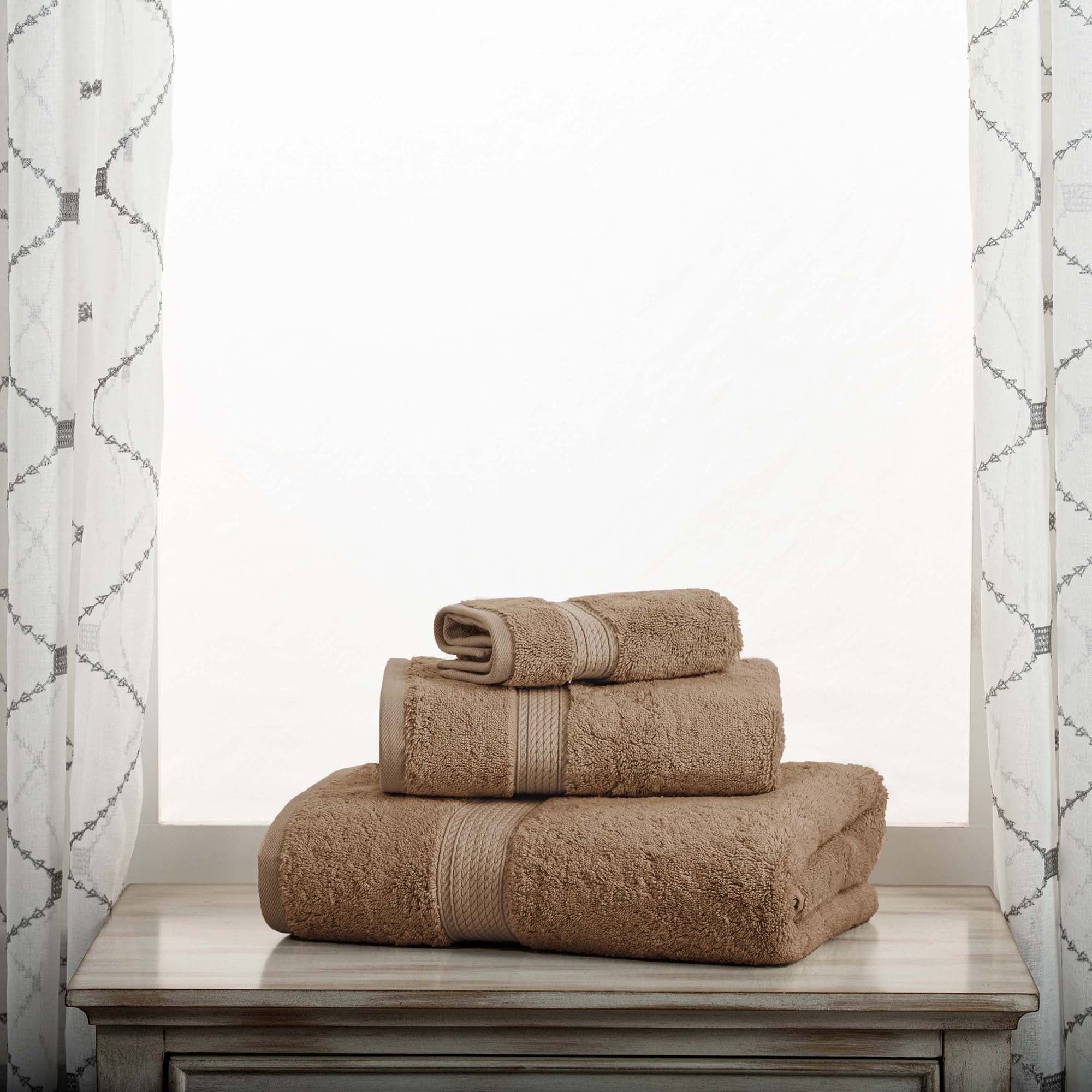 Latte Egyptian Cotton 3-Piece Towel Set