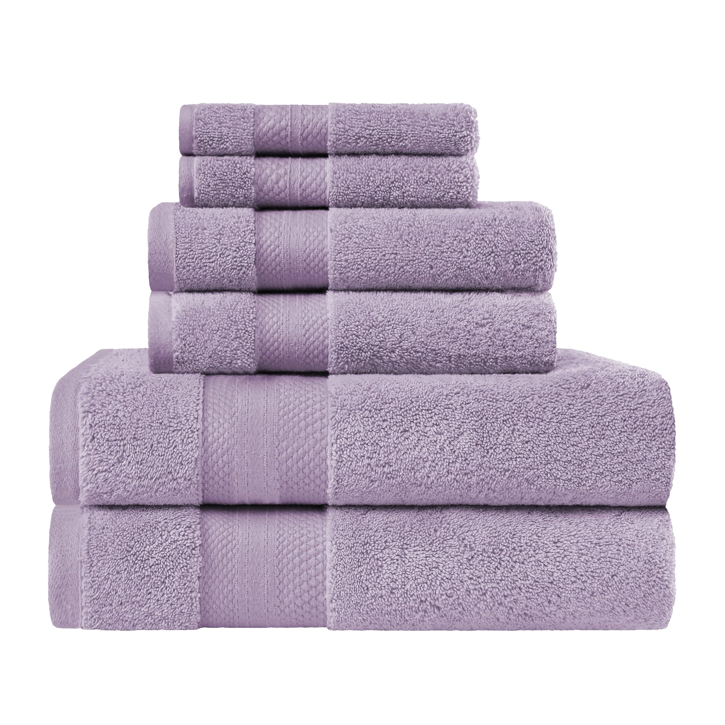 Superior Turkish Cotton Solid Plush 9-Piece Wisteria Towel Set