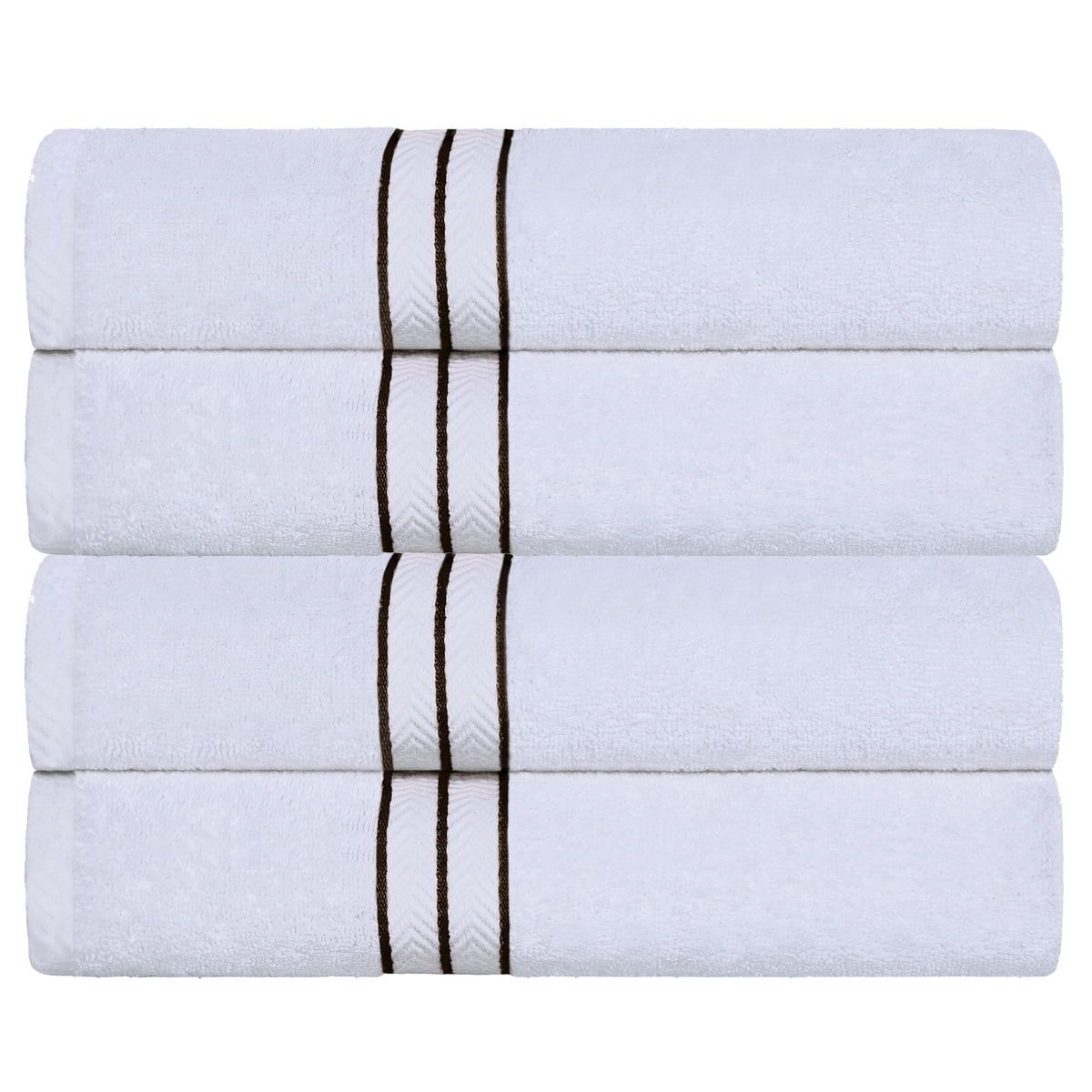 Superior Turkish Cotton Ultra-Plush Bath Towel Set in Chocolate