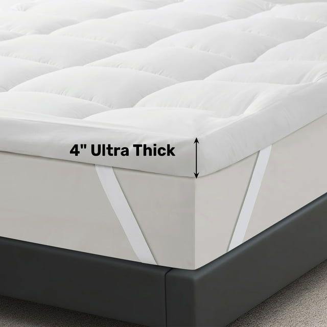 Supreme 4" Ultra Thick White King Mattress Topper