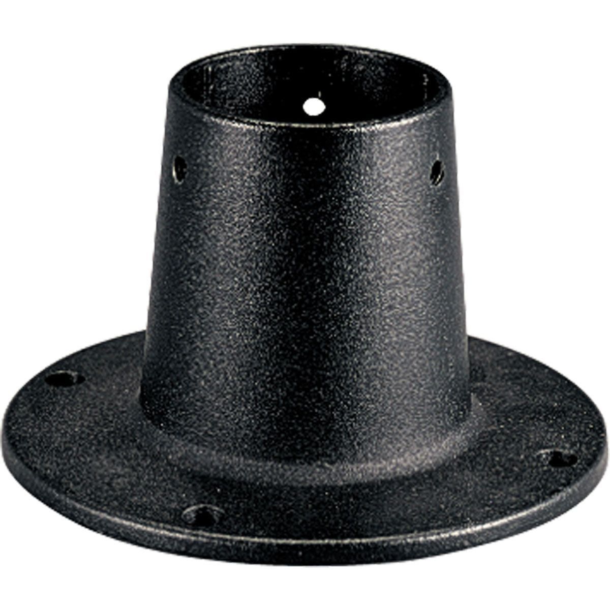 Black Aluminum 8-Inch Surface Mount Post Adapter