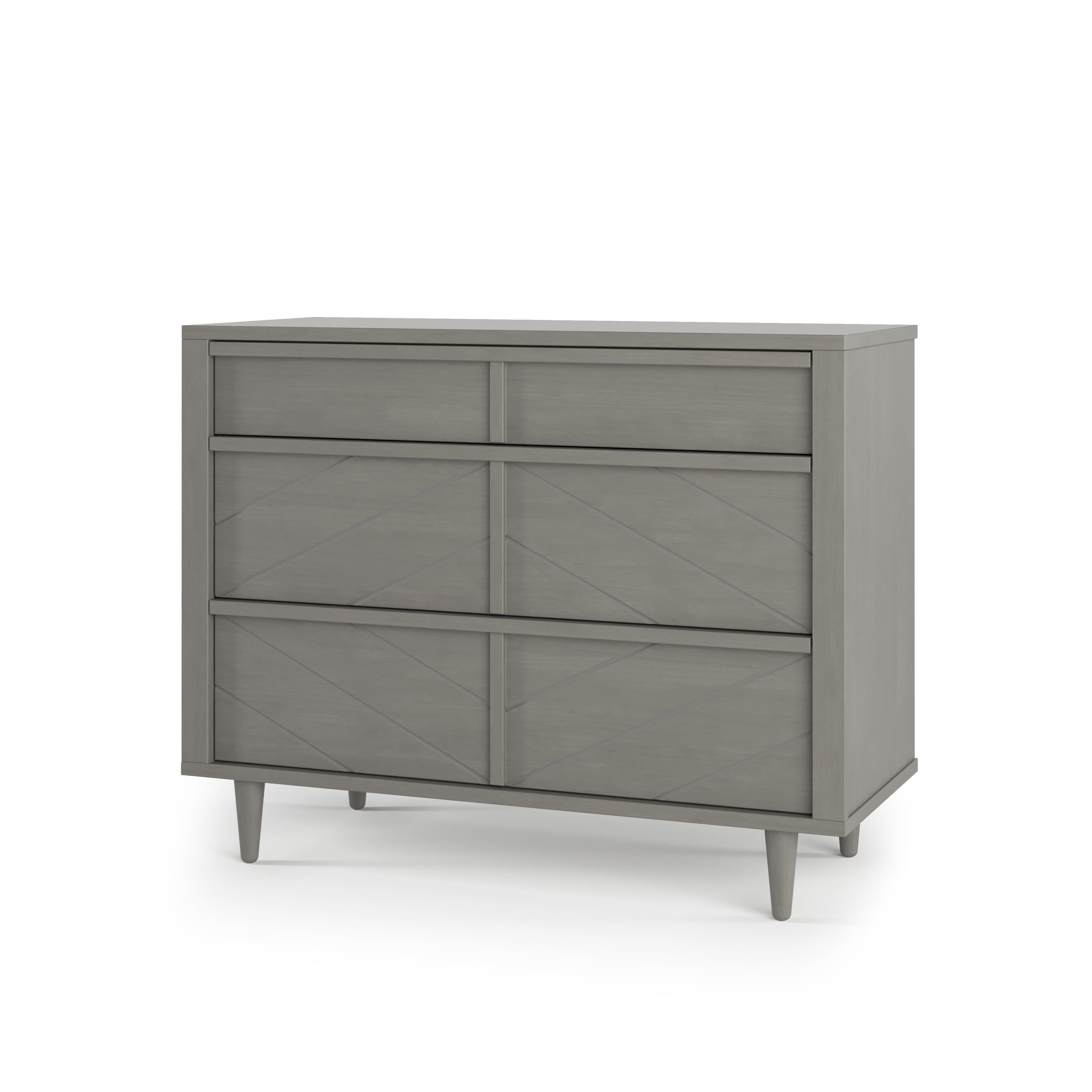 Lunar Gray 3-Drawer Modern Nursery Dresser