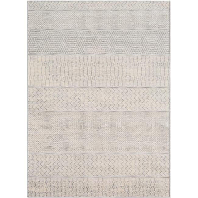 Reversible Gray Spot Rectangular Synthetic 8' x 10' Area Rug