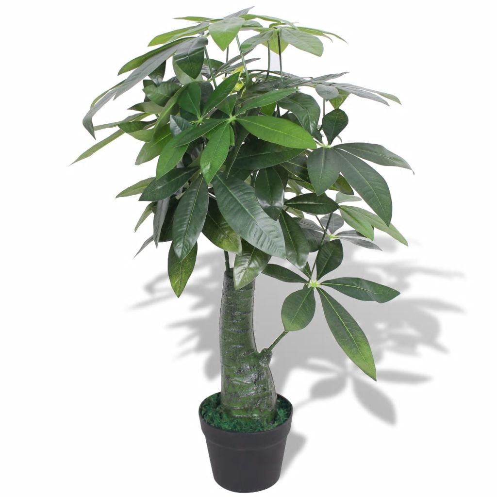 Lifelike Green Fortune Tree in Pot 33.5" High