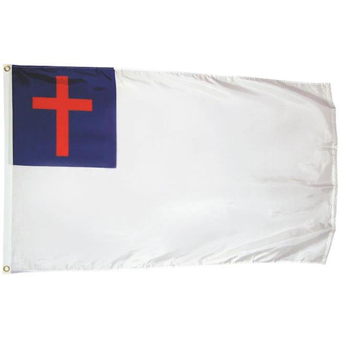 3' x 5' White and Blue Polyester Christian Flag